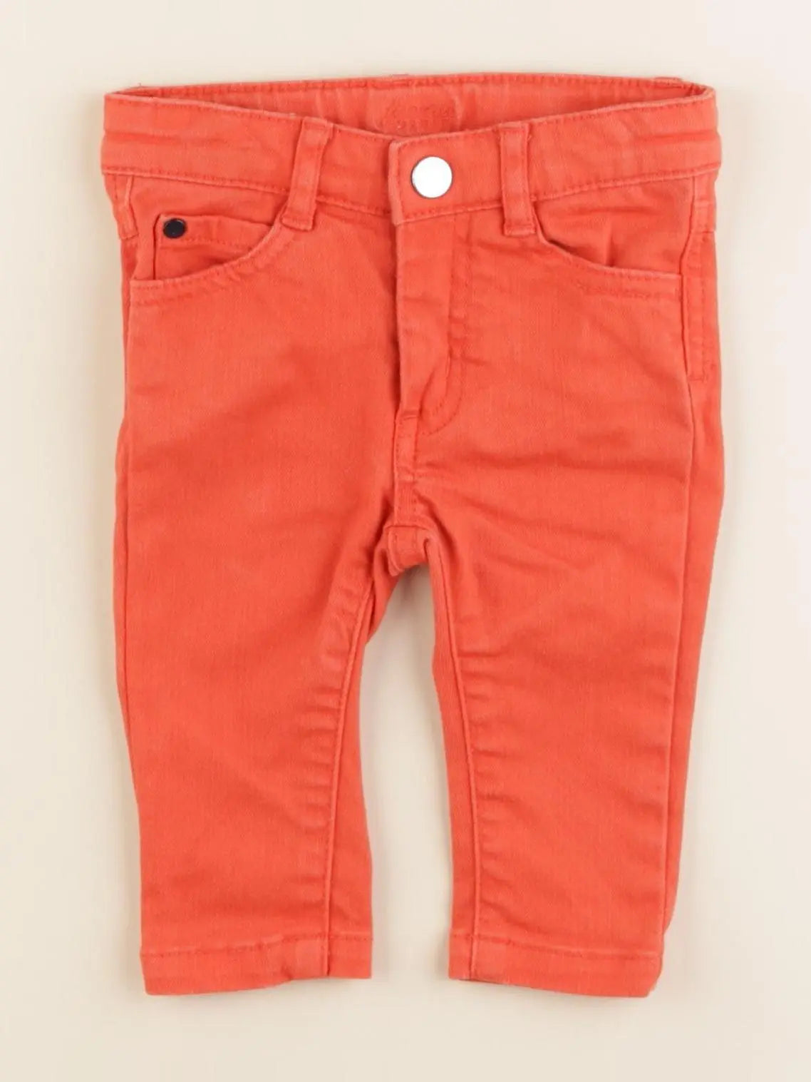 Jacadi - jean orange - 6 mois