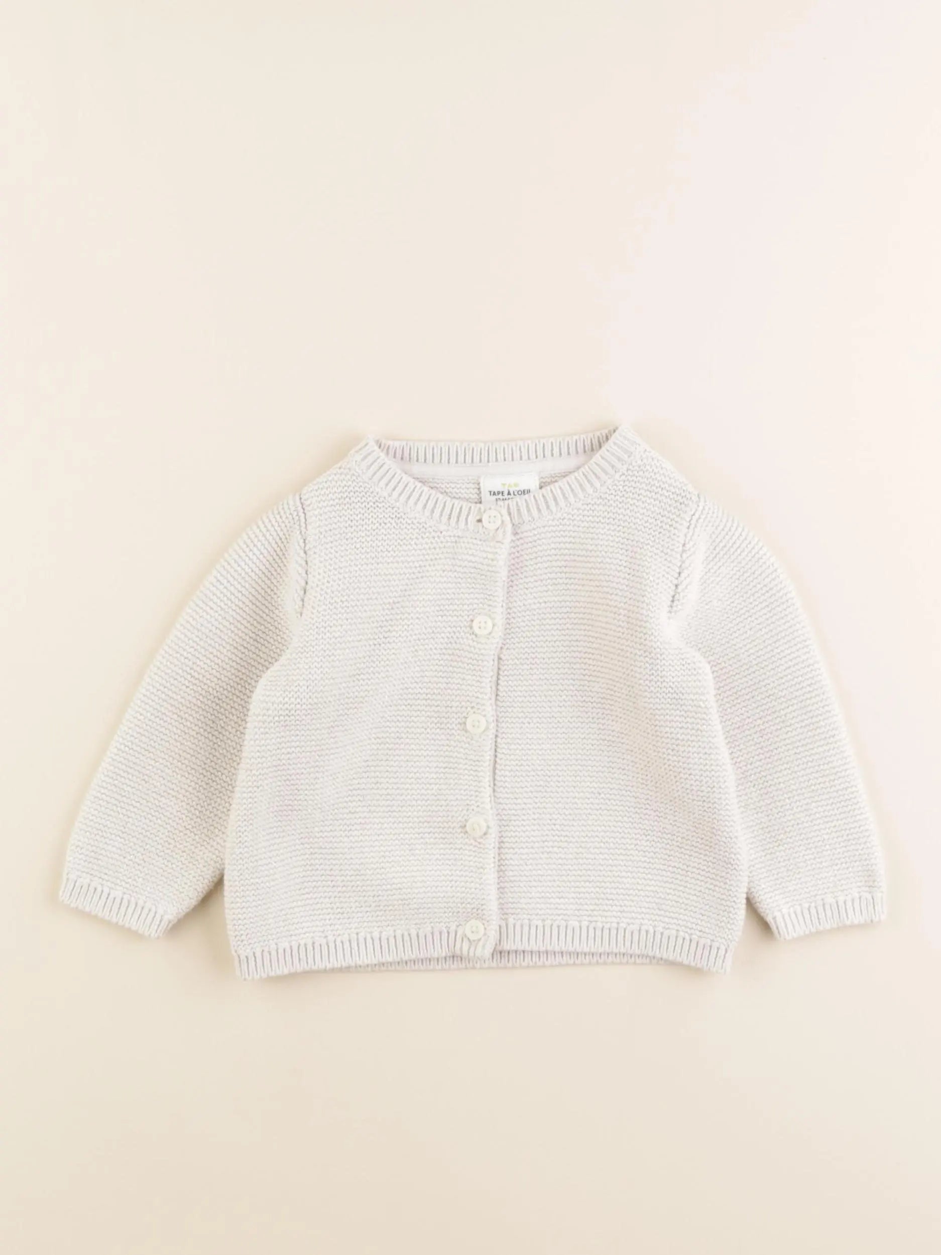 Tape à l'oeil - gilet blanc - 12 mois