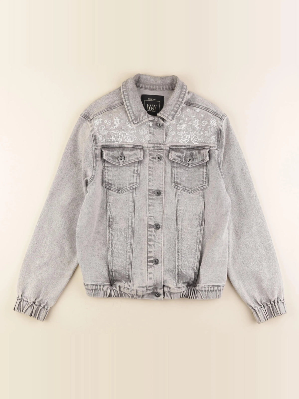 IKKS - veste imprimé au dos gris - 12 ans
