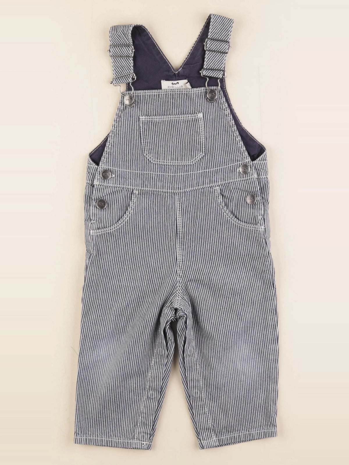 Cyrillus - salopette bleu - 12 mois