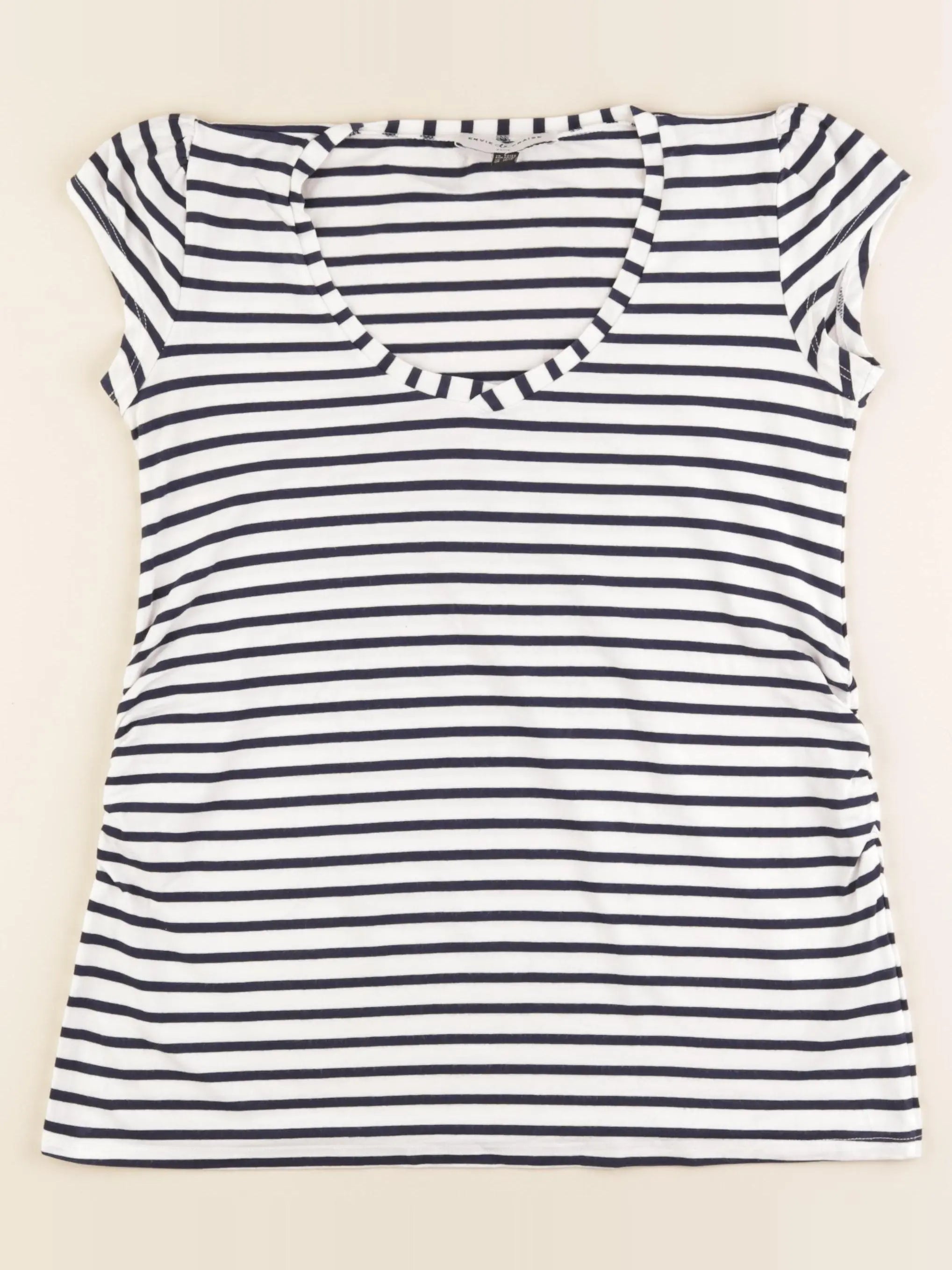 Envie de fraise - tee-shirt grossesse bleu, blanc - 42 à 44