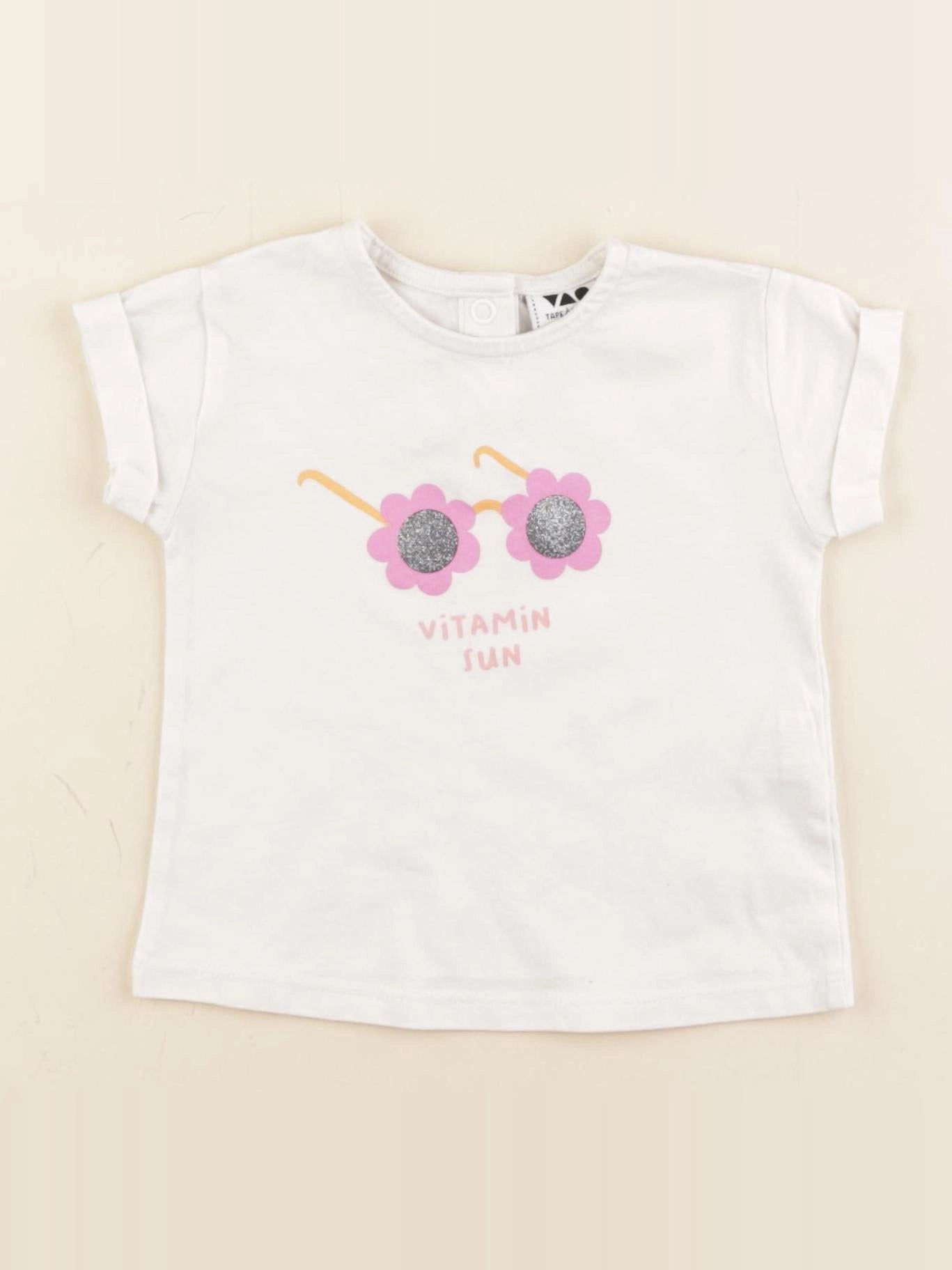 Tape à l'oeil - tee-shirt blanc - 6 mois