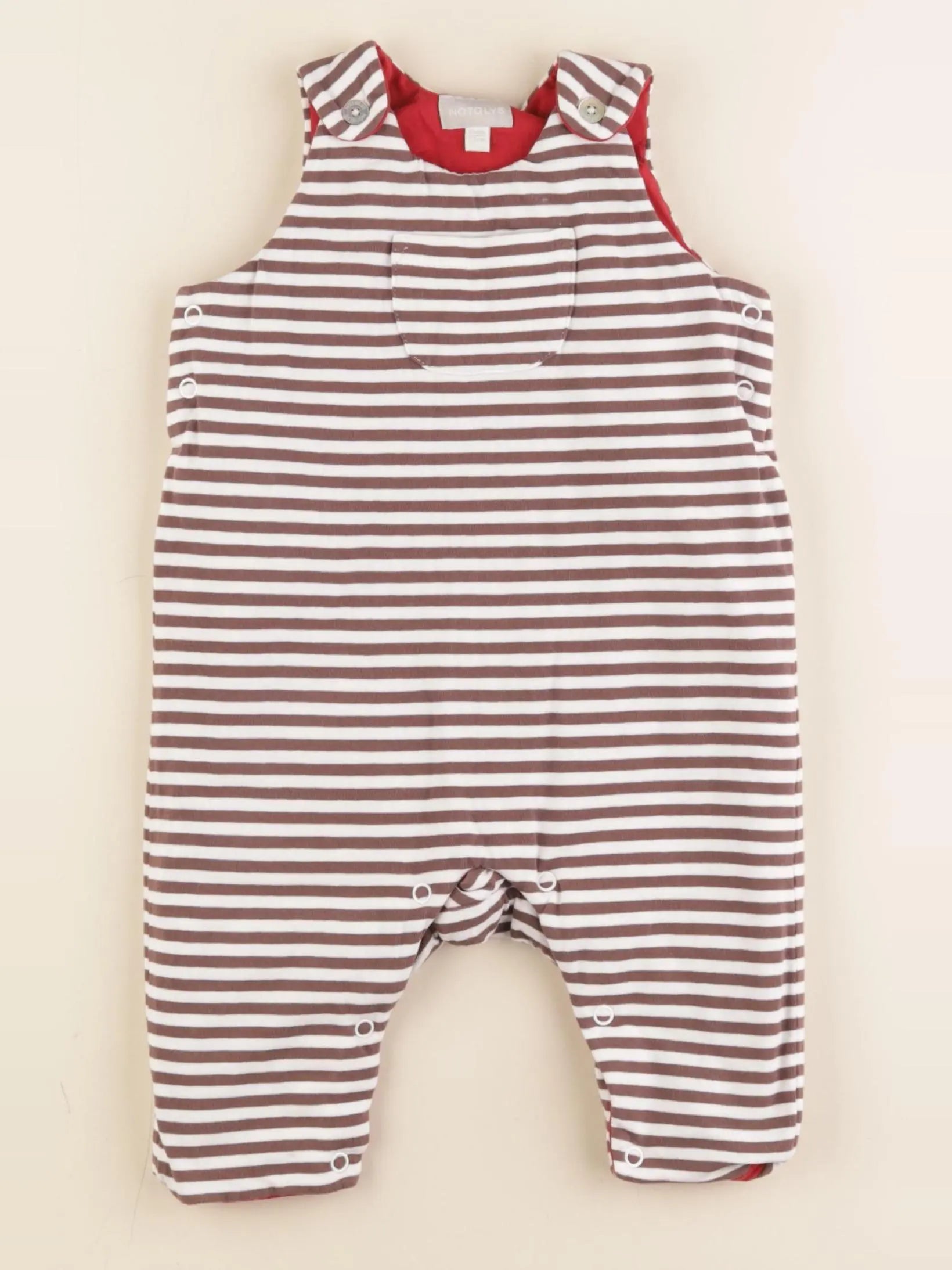 Natalys - combinaison doublé beige, marron - 6 mois