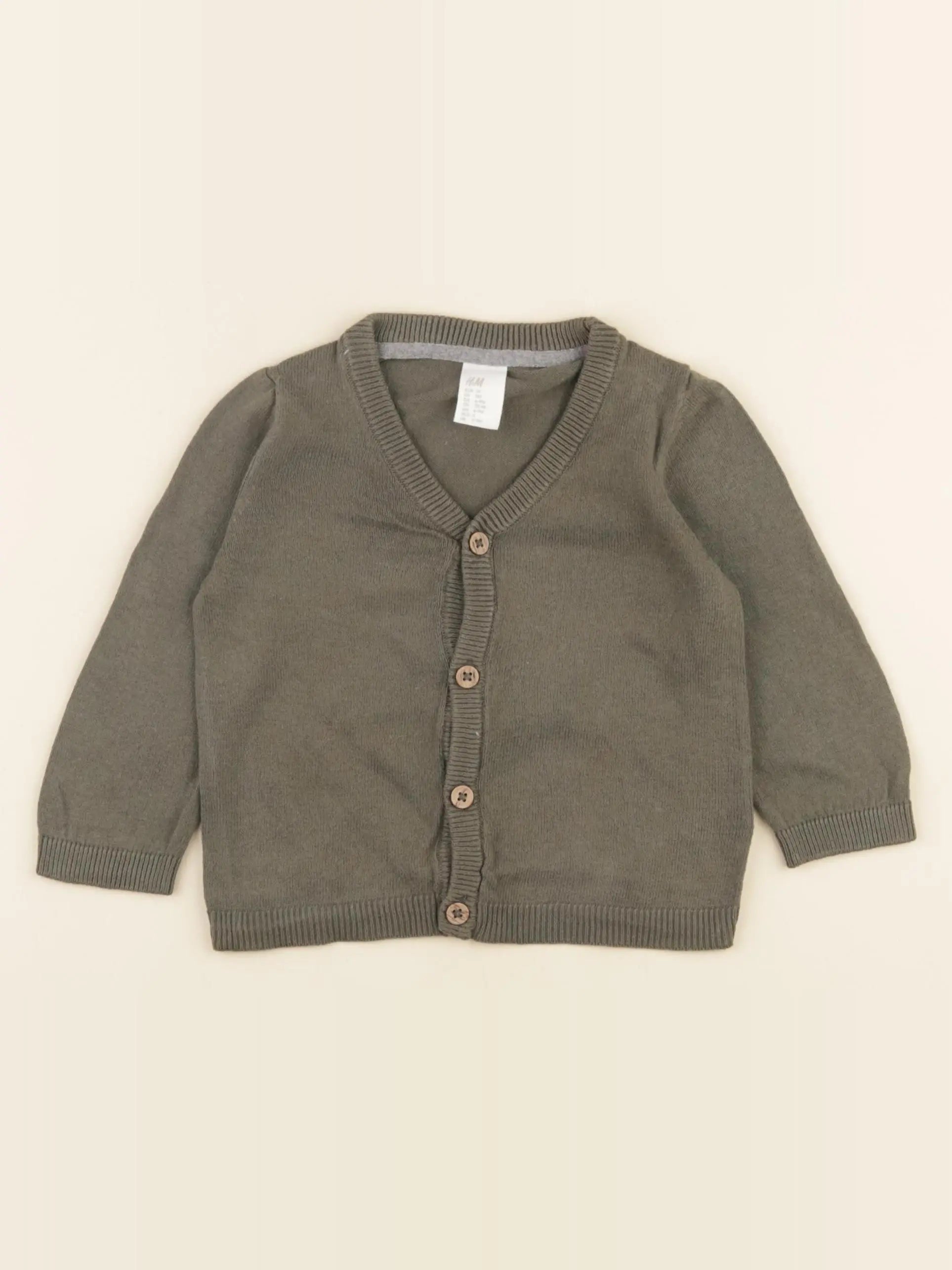 H&M - gilet vert - 6/9 mois