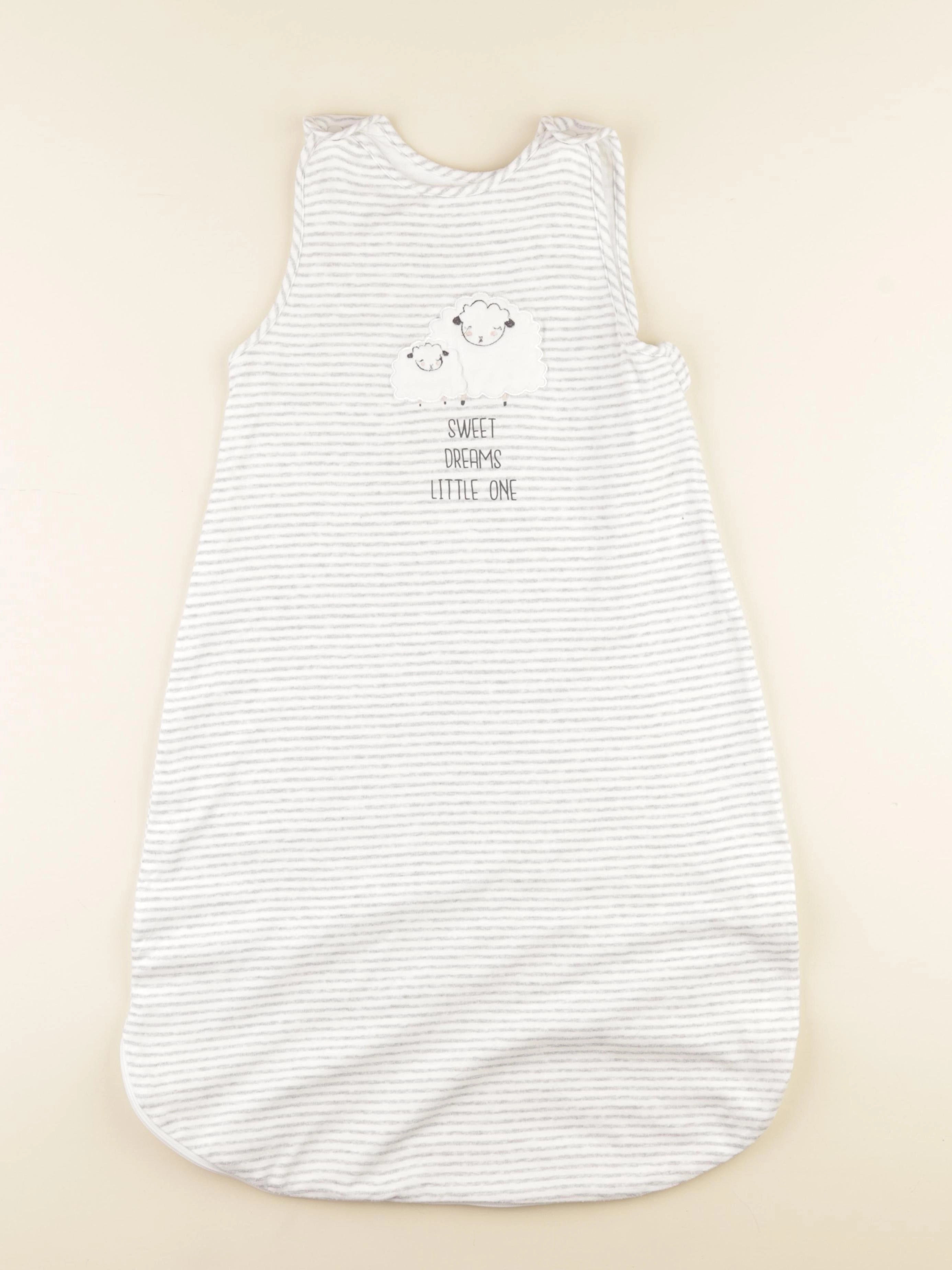 Vertbaudet - gigoteuse blanc, gris - 6/18 mois