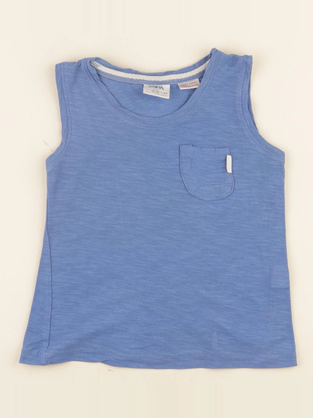 Zara - débardeur bleu - 18/24 mois