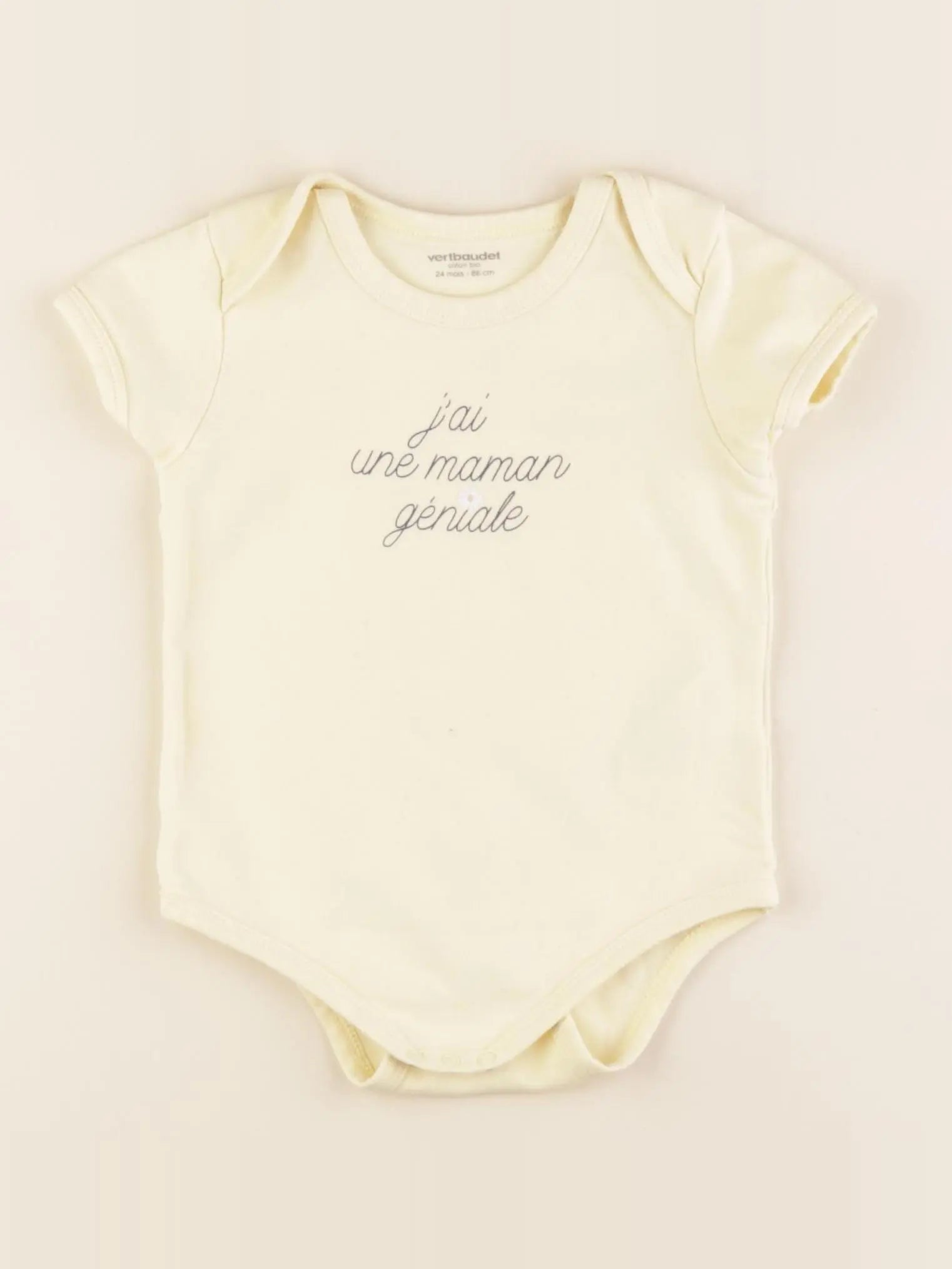 Vertbaudet - body jaune - 24 mois