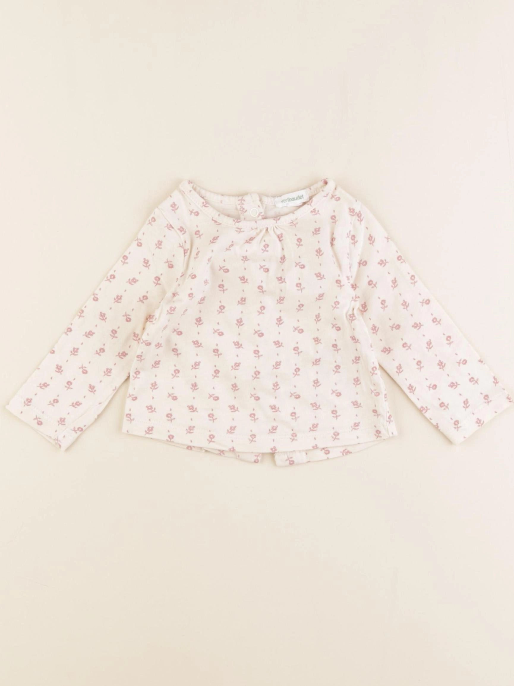 Vertbaudet - tee-shirt blanc - 9 mois