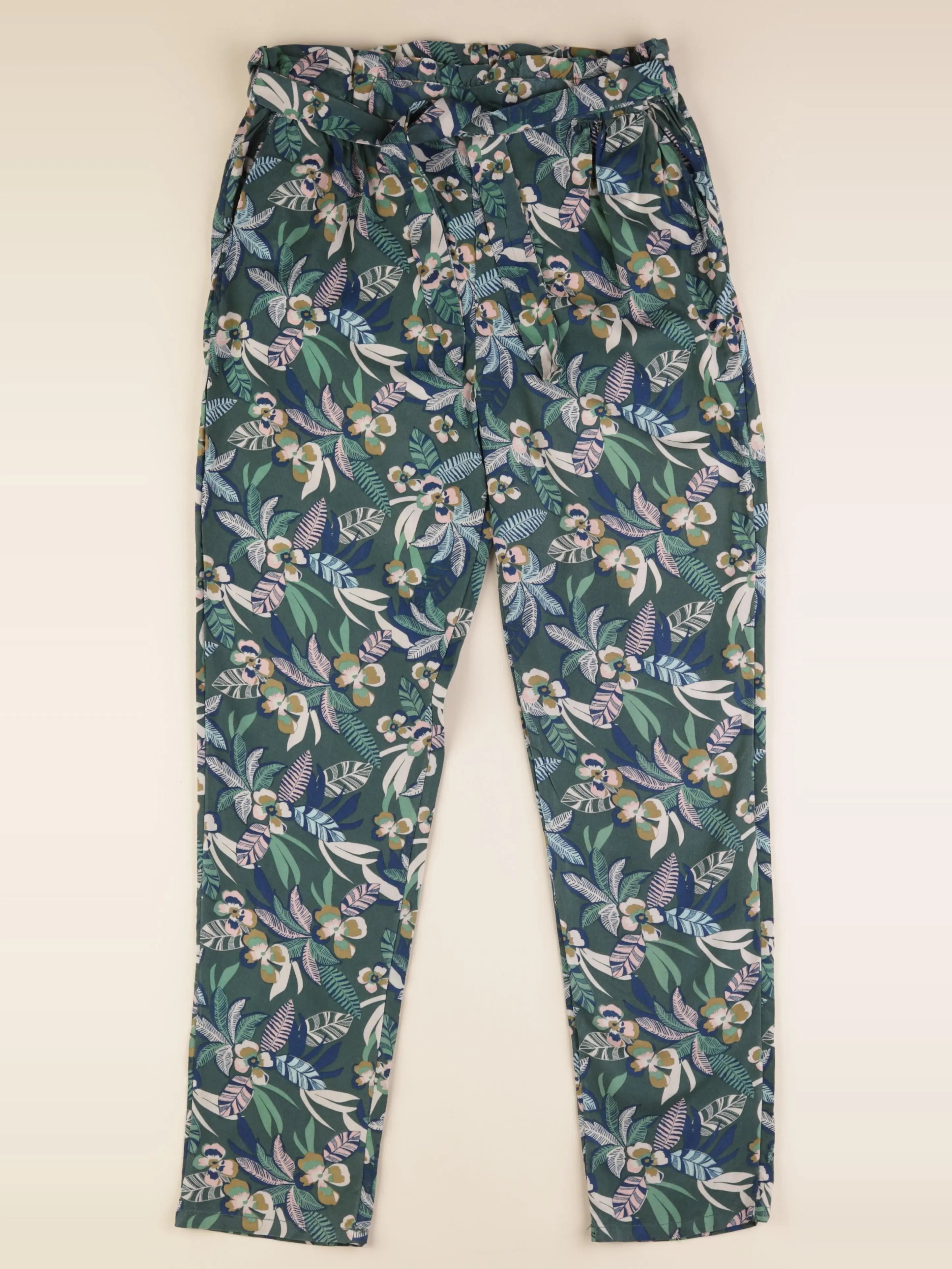 Vertbaudet - pantalon vert - 13/14 ans