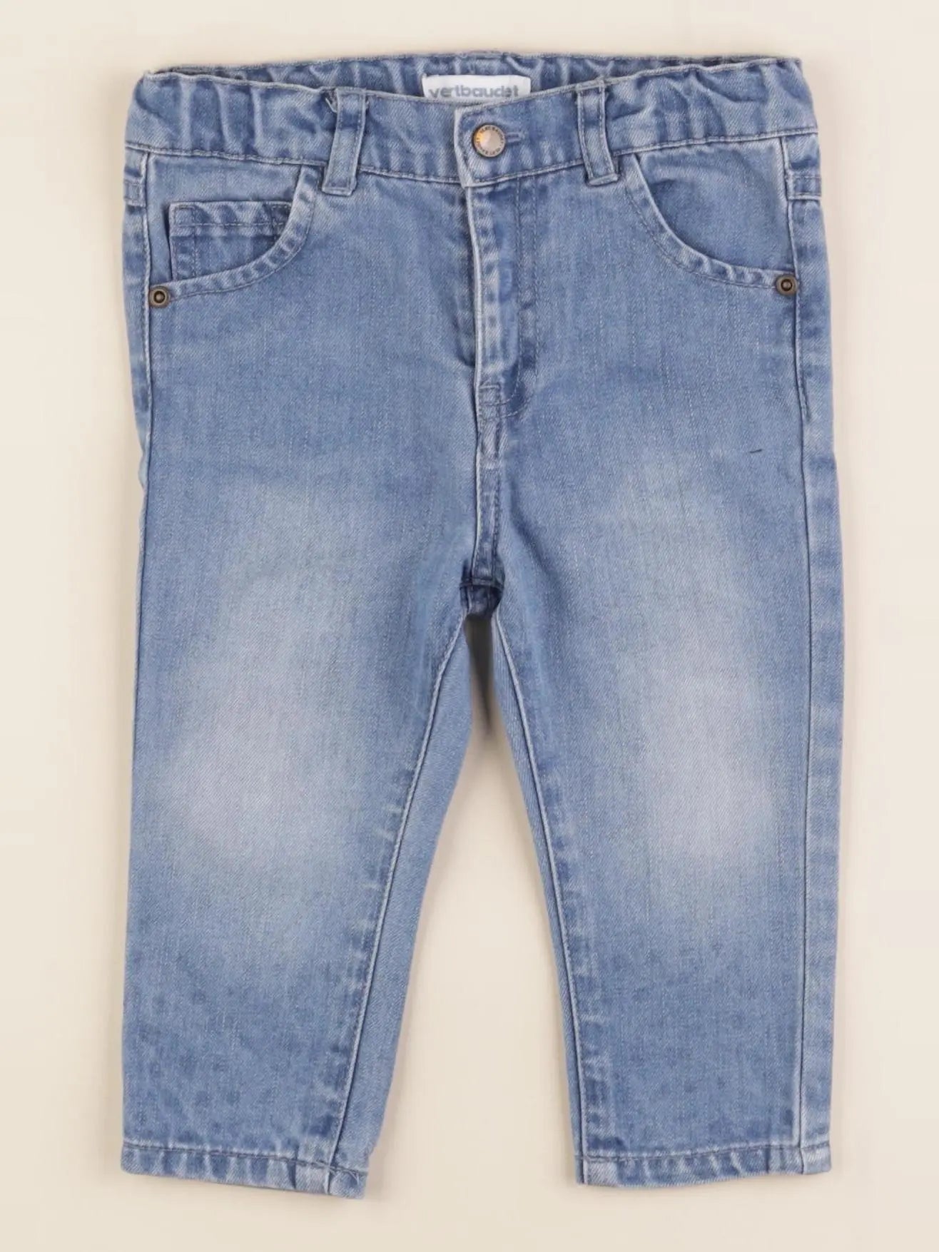 Vertbaudet - jean bleu - 12 mois