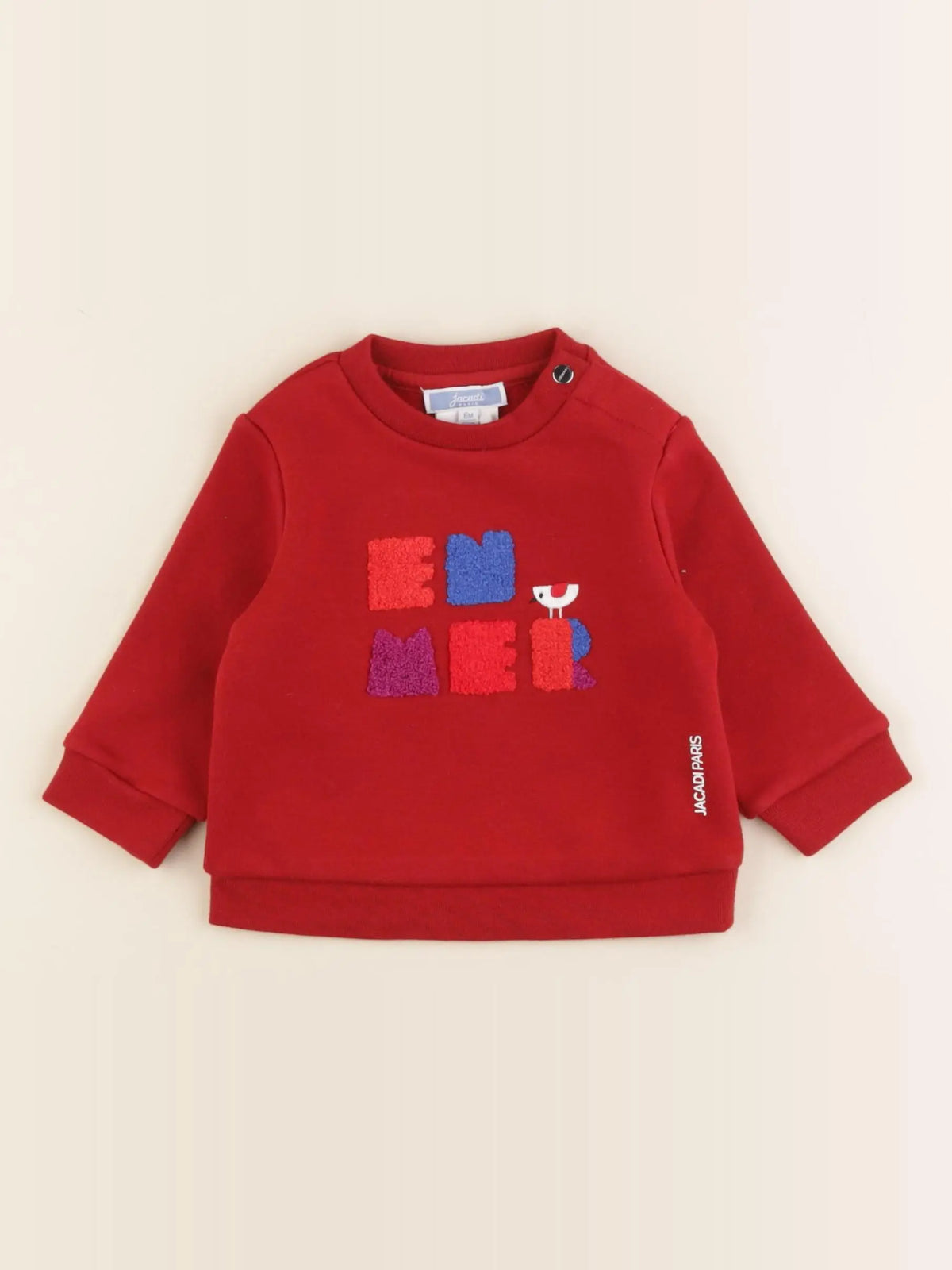 Jacadi - sweat rouge - 6 mois