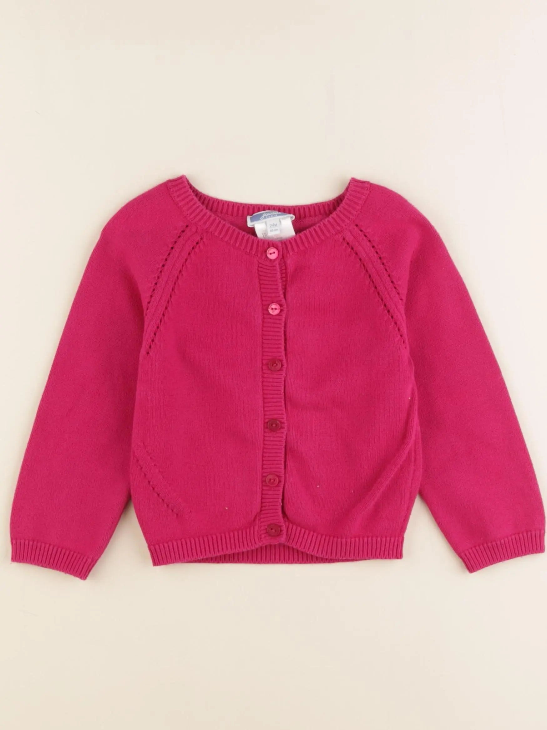 Jacadi - gilet rose - 24 mois