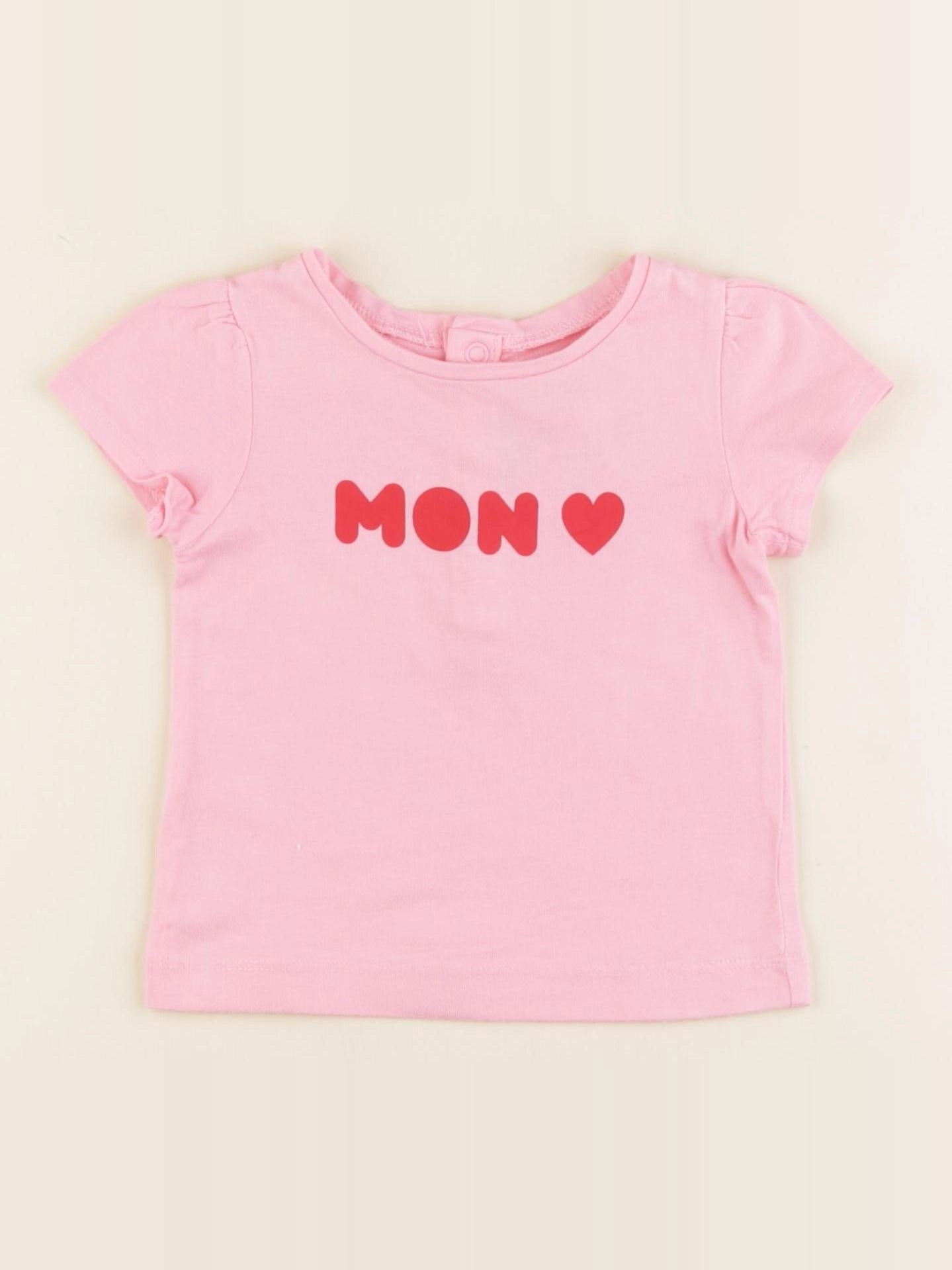 Jacadi - tee-shirt rose - 12 mois