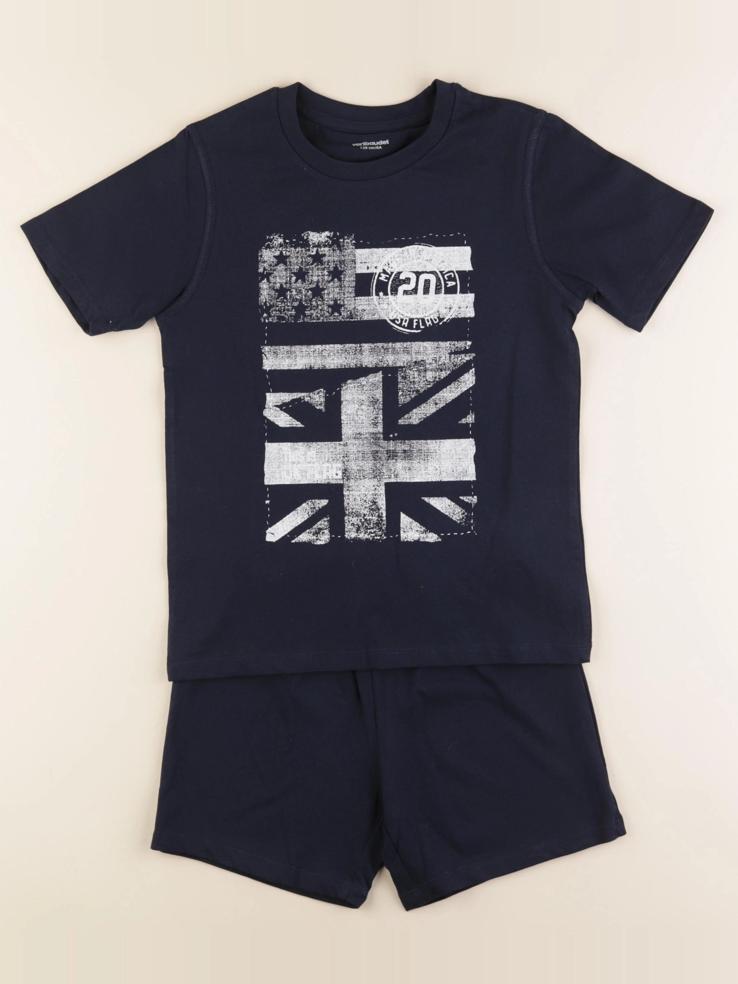 Vertbaudet - pyjama coton bleu - 8 ans