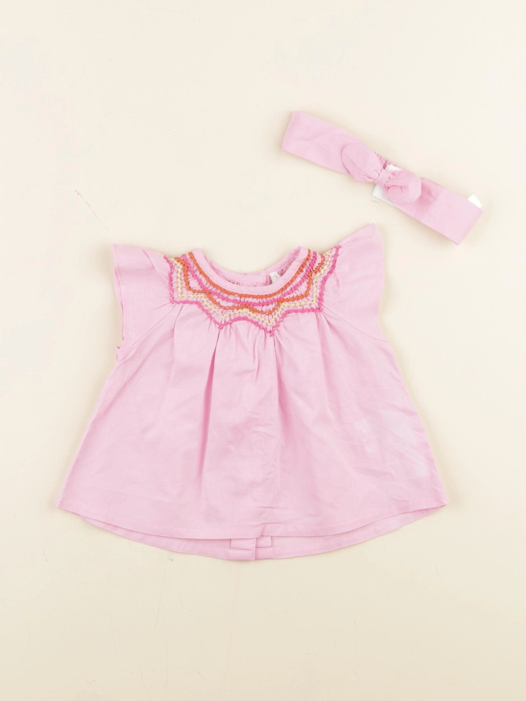 Vertbaudet - blouse rose - 3 mois