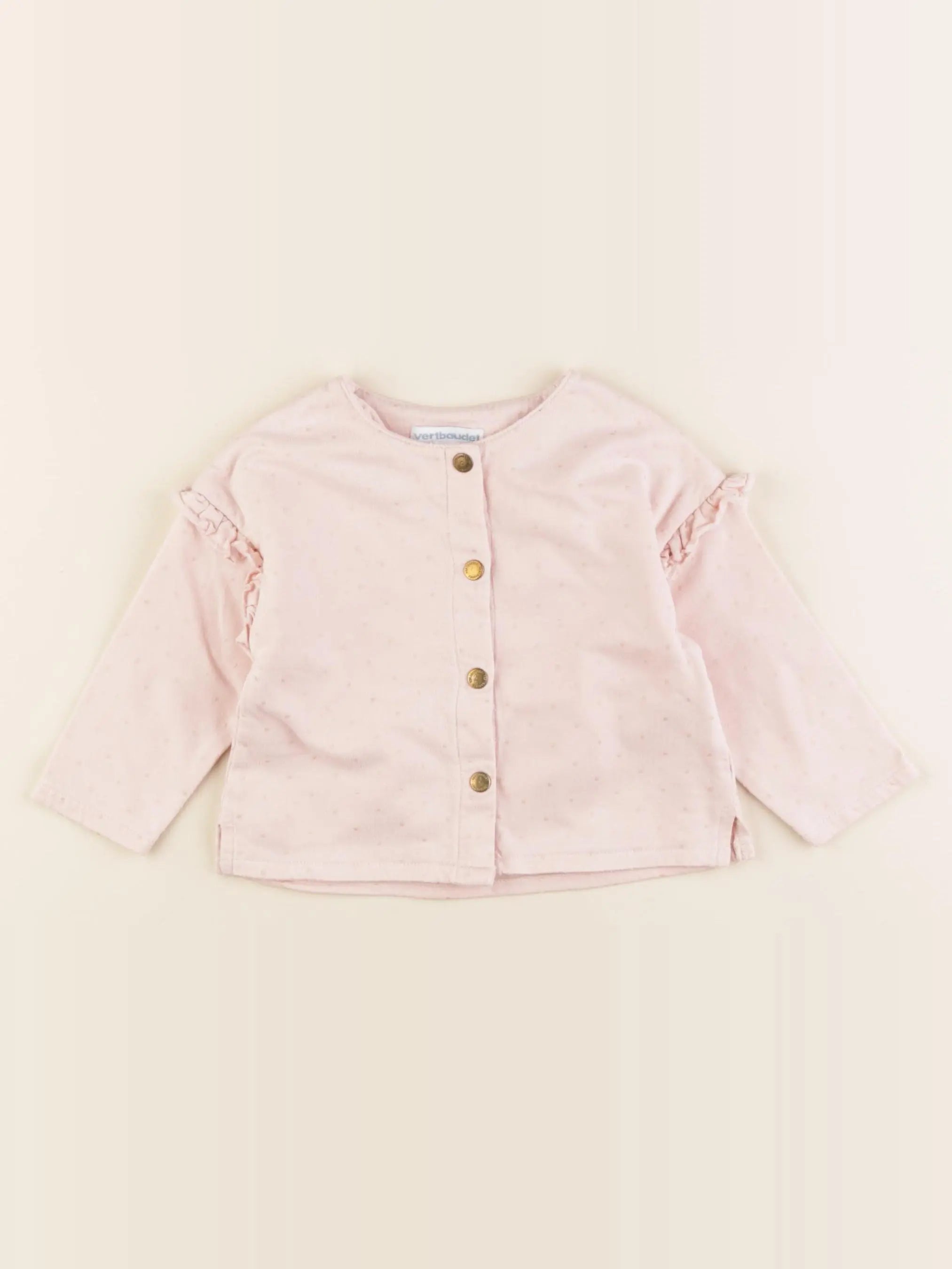 Vertbaudet - sweat or, rose - 9 mois