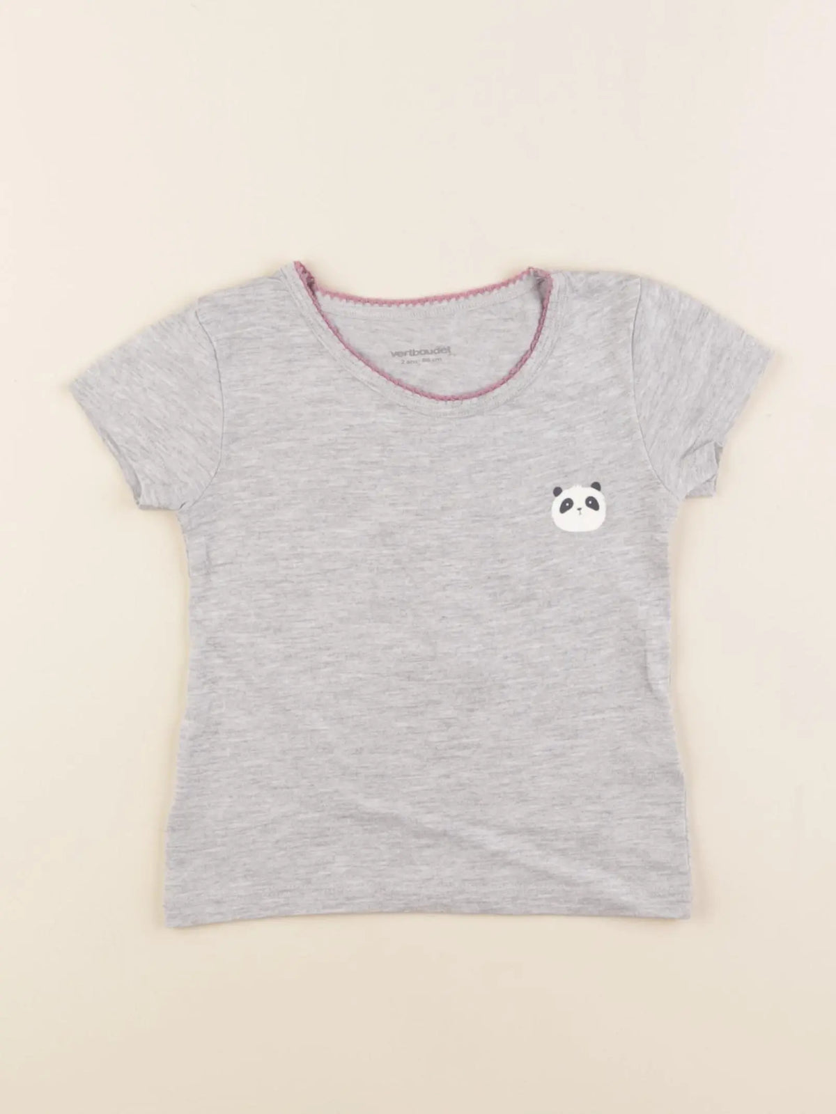 Vertbaudet - maillot de corps gris - 2 ans