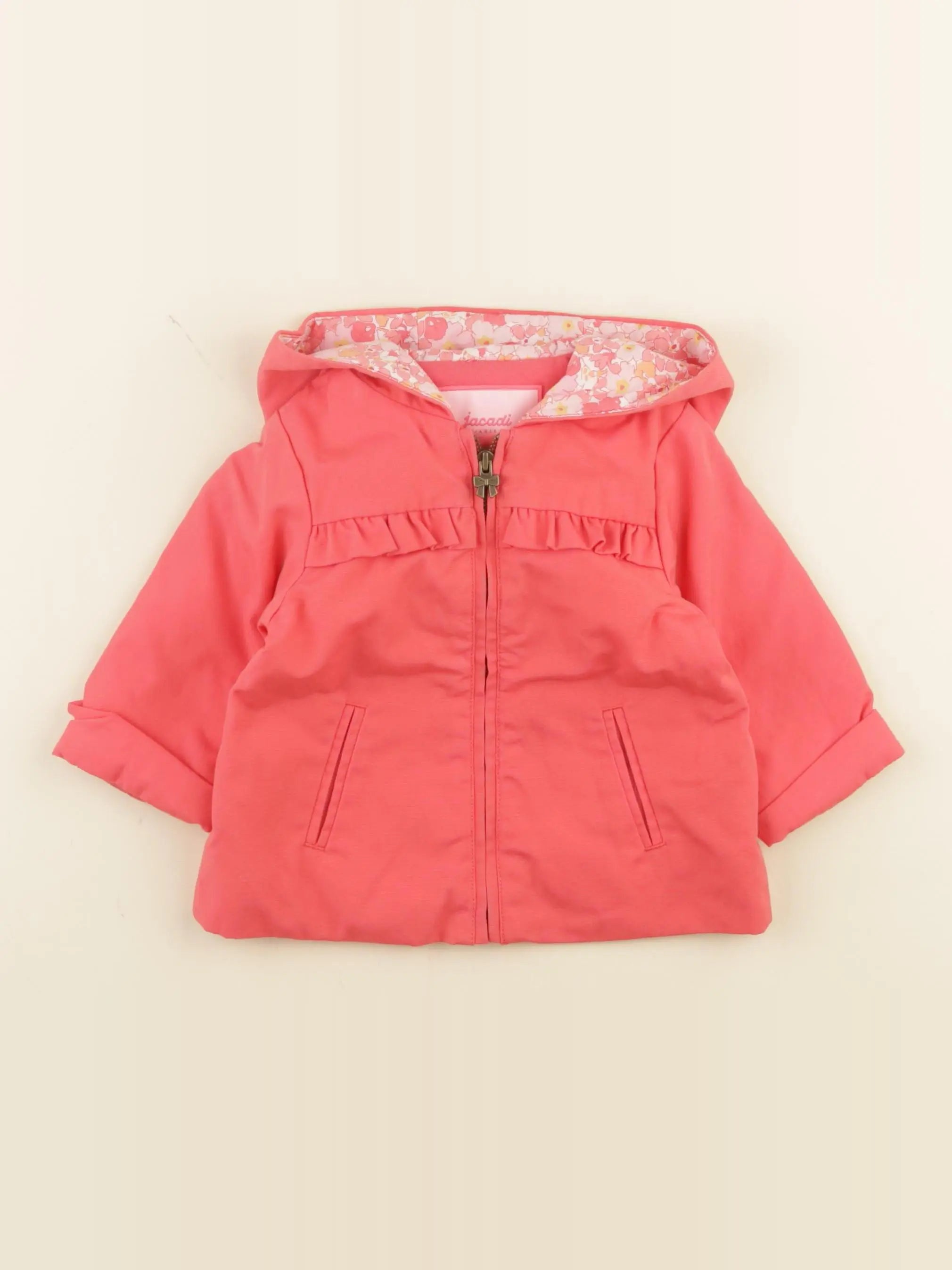 Jacadi - veste orange - 6 mois