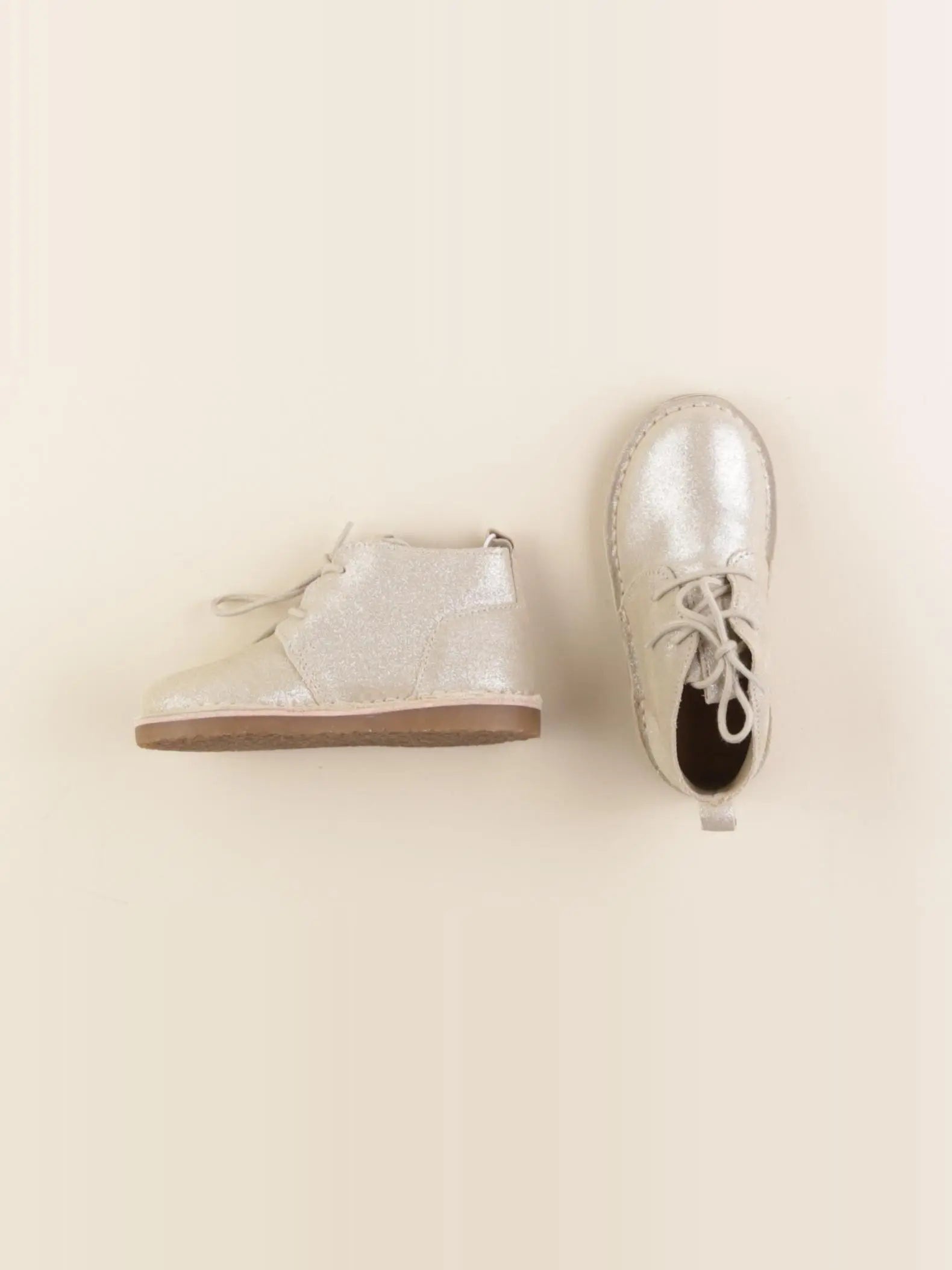Zara - bottillons beige, or - pointure 23