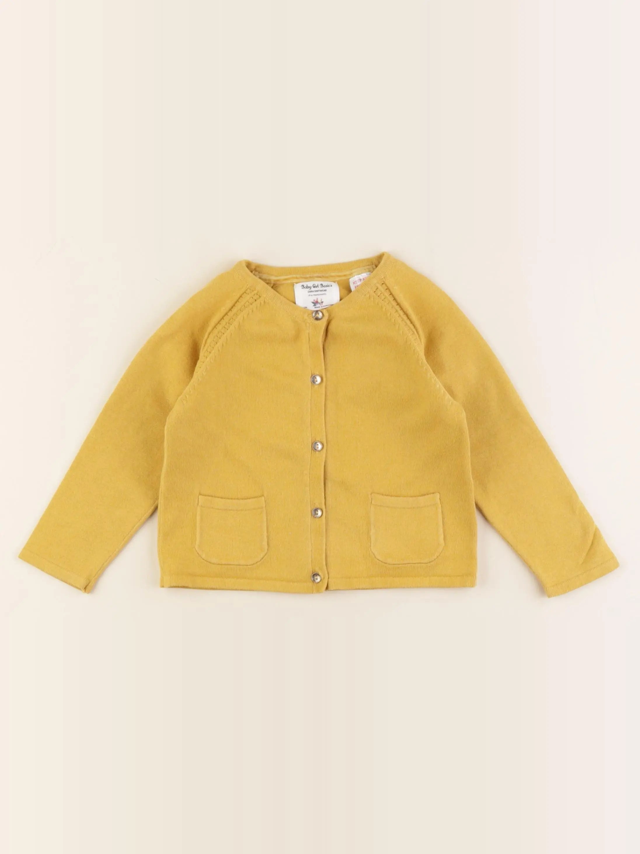 Zara - gilet jaune - 18/24 mois