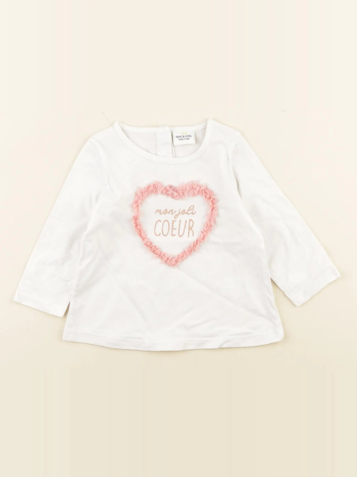 Tape à l'oeil - tee-shirt blanc - 9 mois