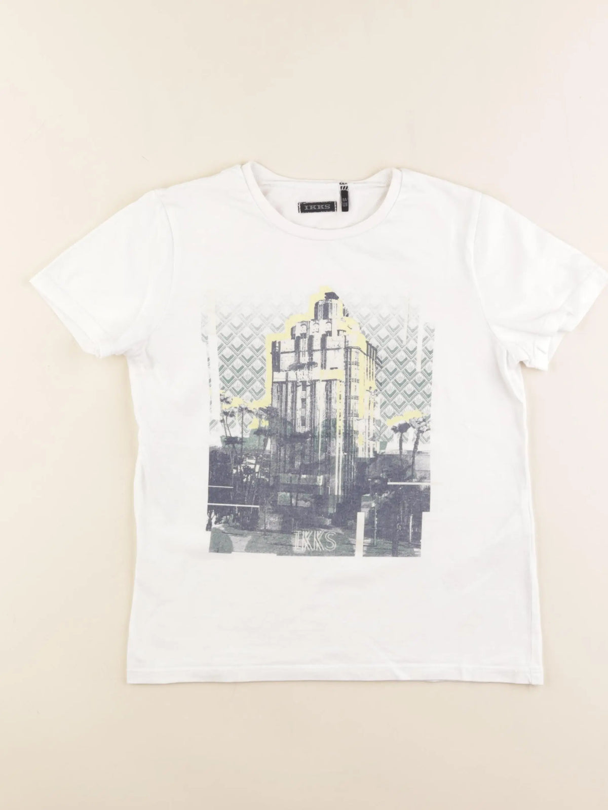 IKKS - tee-shirt blanc - 8 ans