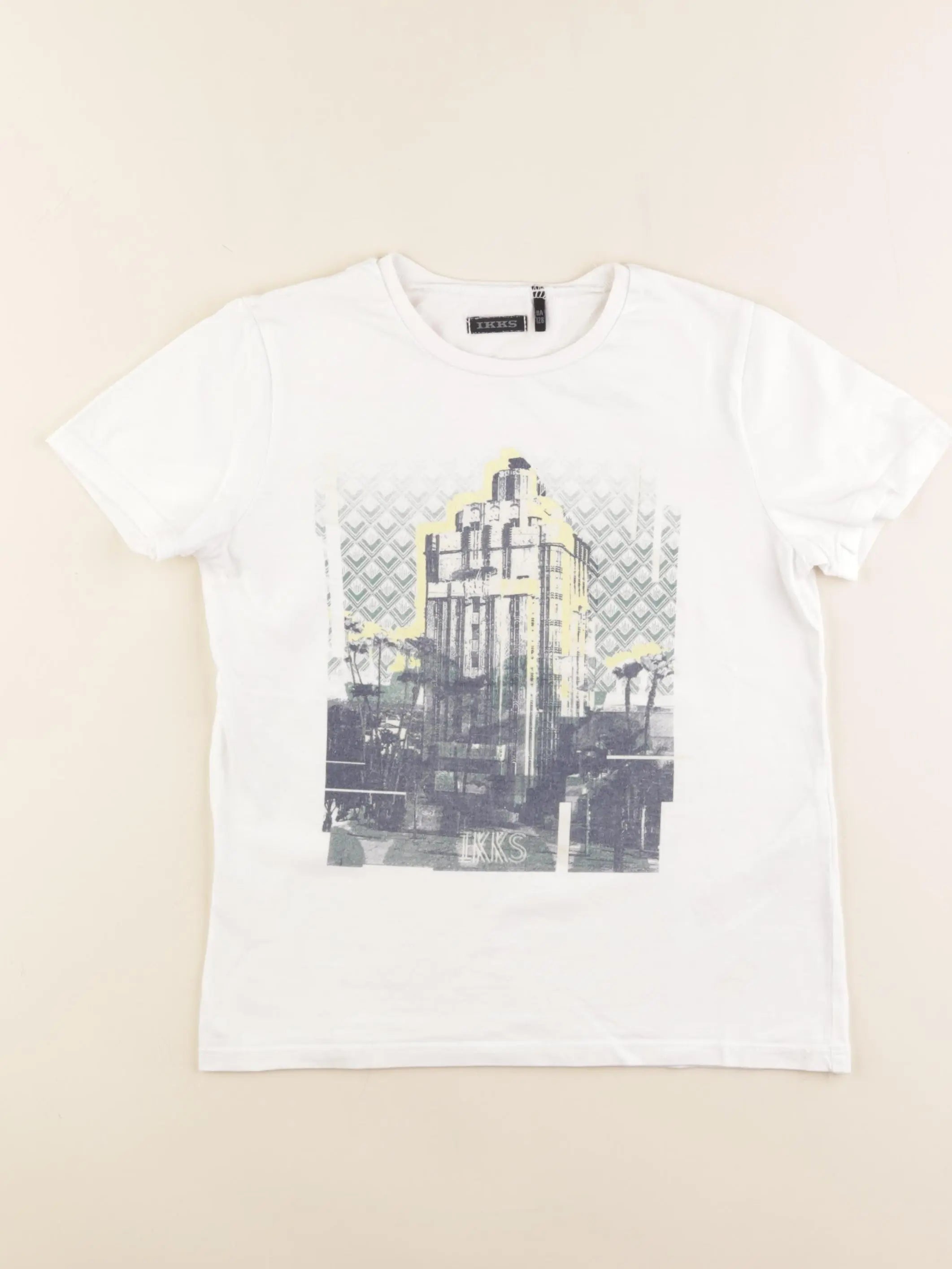 IKKS - tee-shirt blanc - 8 ans