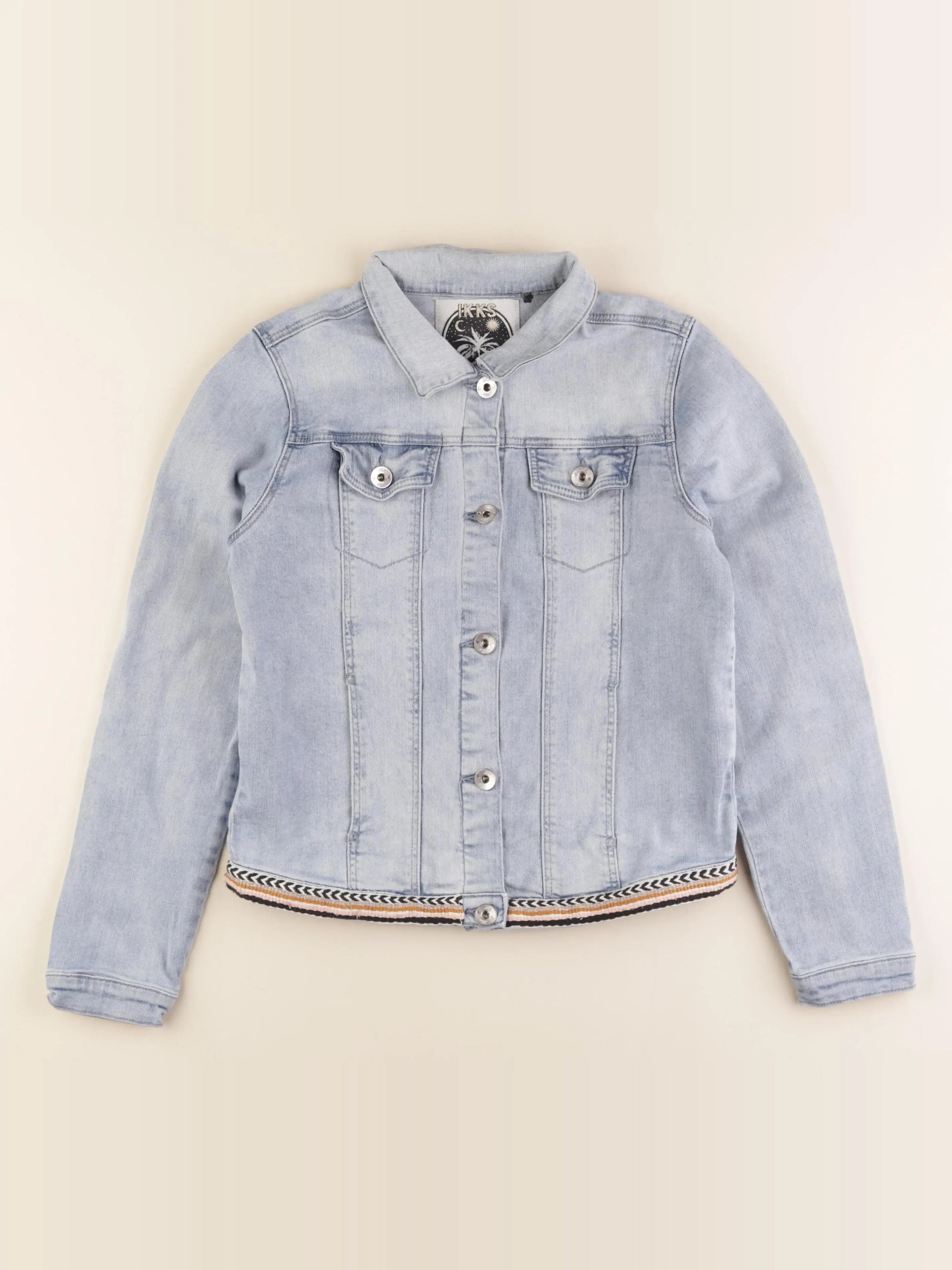 IKKS - veste imprimé au dos bleu - 12 ans