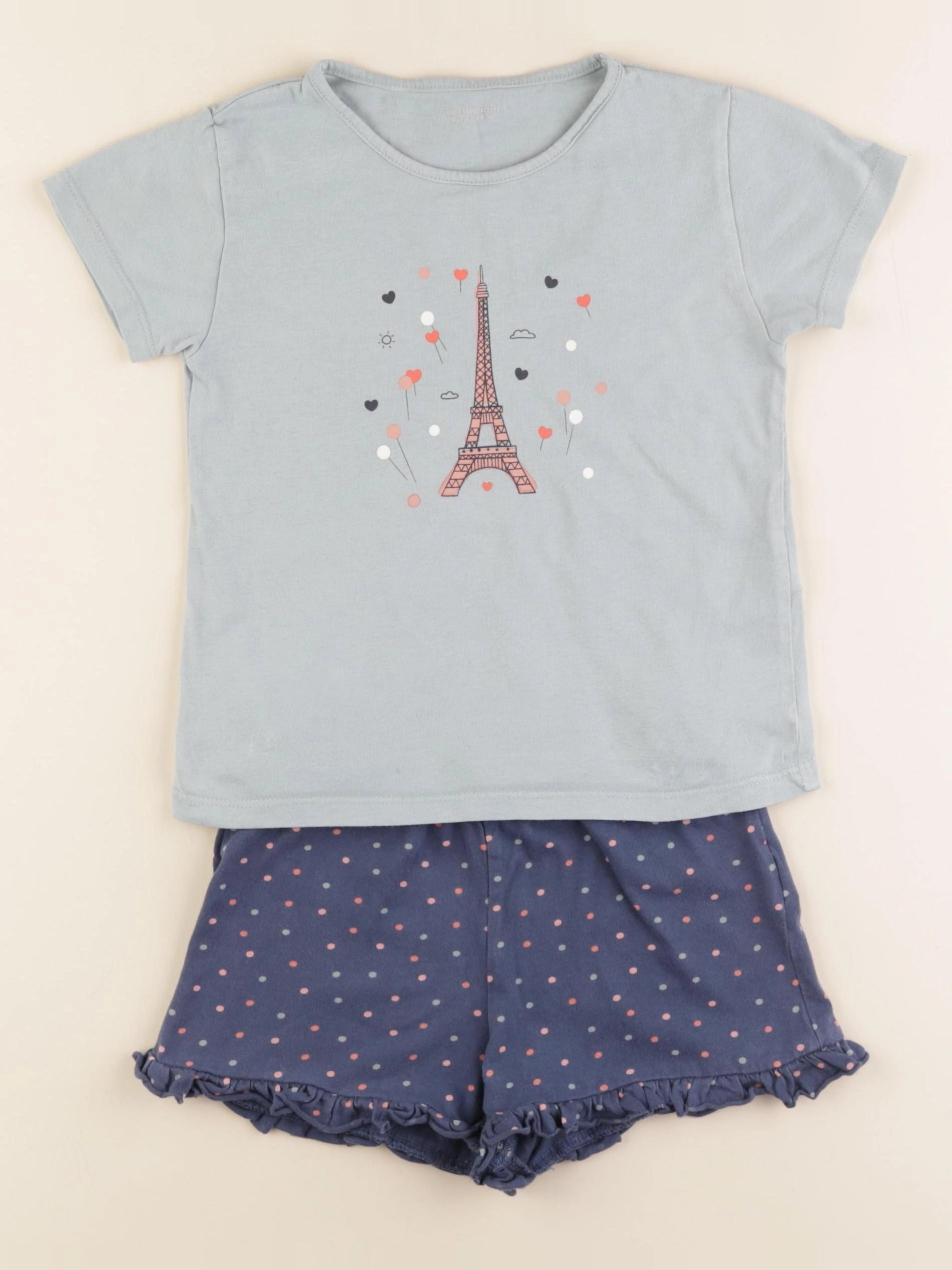 Vertbaudet - pyjama coton bleu - 4 ans