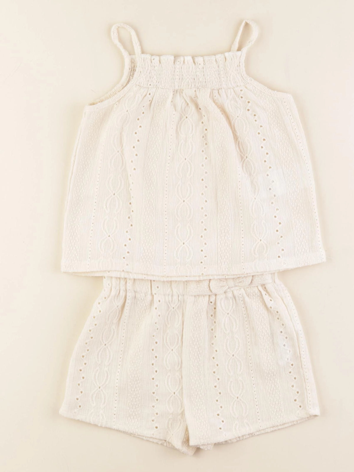 Vertbaudet - ensemble beige - 18 mois