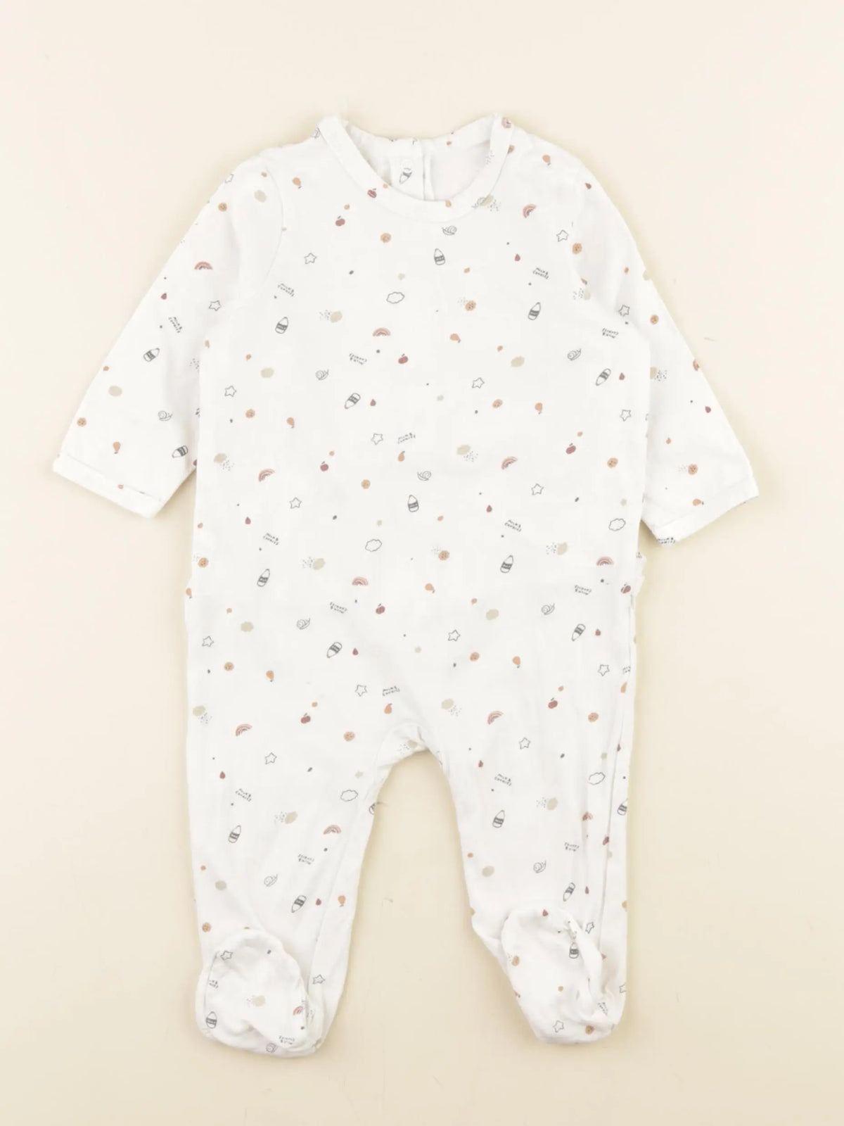 Vertbaudet - pyjama coton multicolore - 6 mois