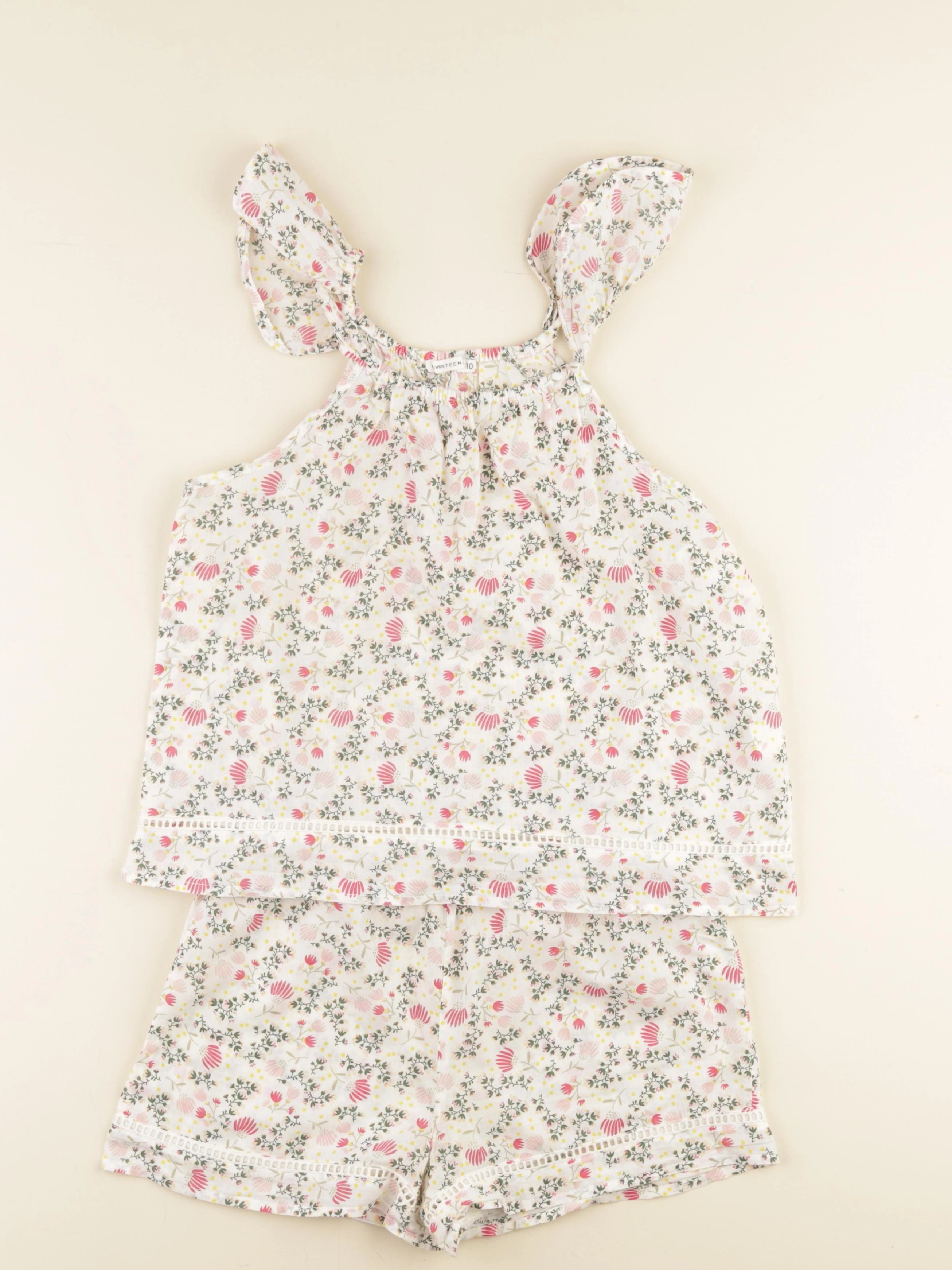 Monoprix - pyjama coton multicolore - 10 ans