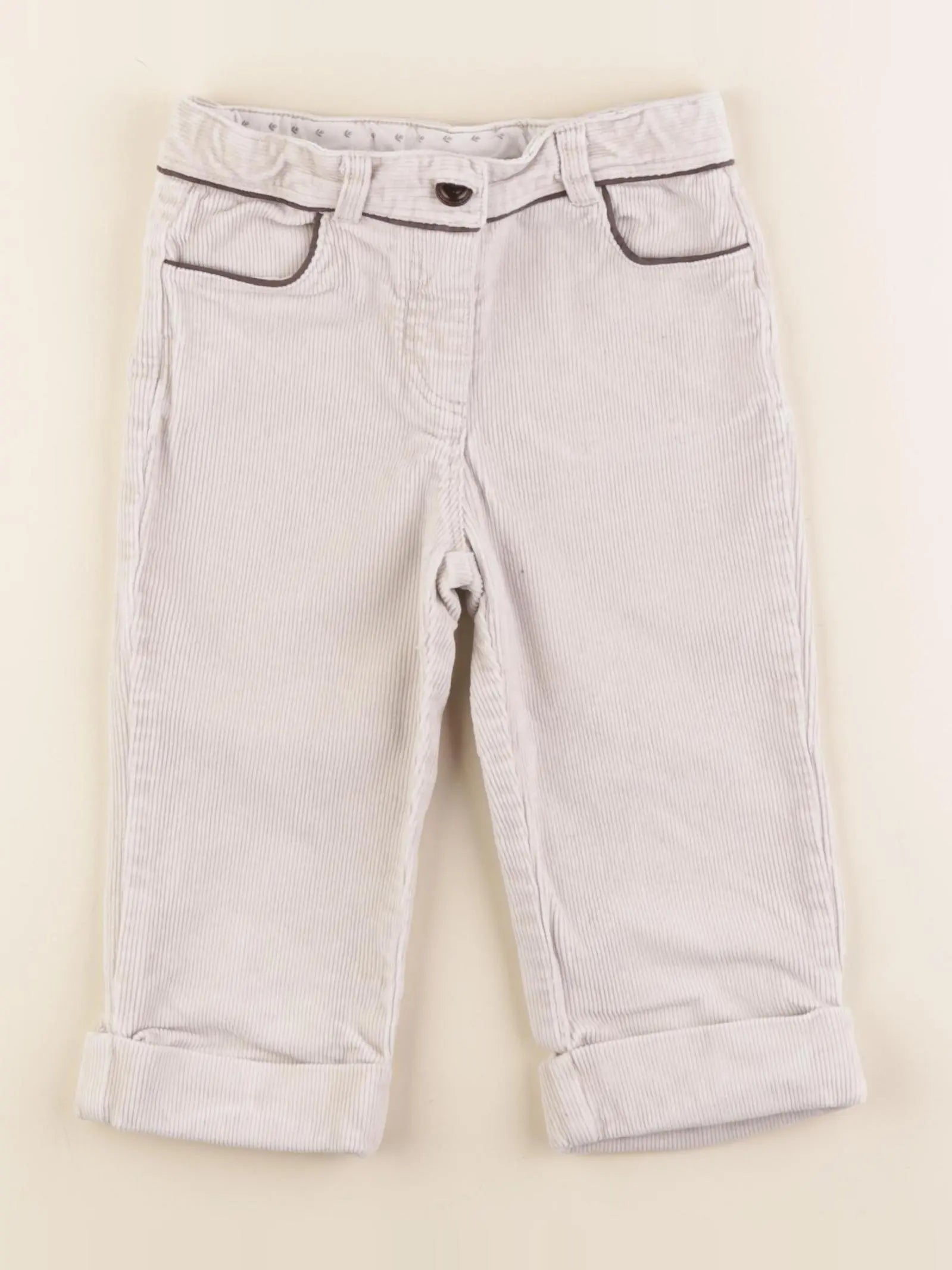 Jacadi - pantacourt beige, blanc - 6 ans