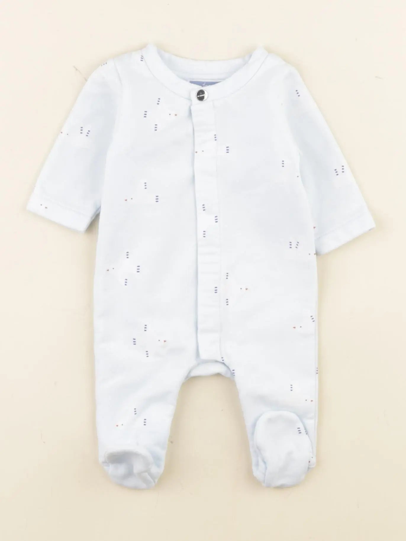Jacadi - pyjama coton bleu - 0 mois