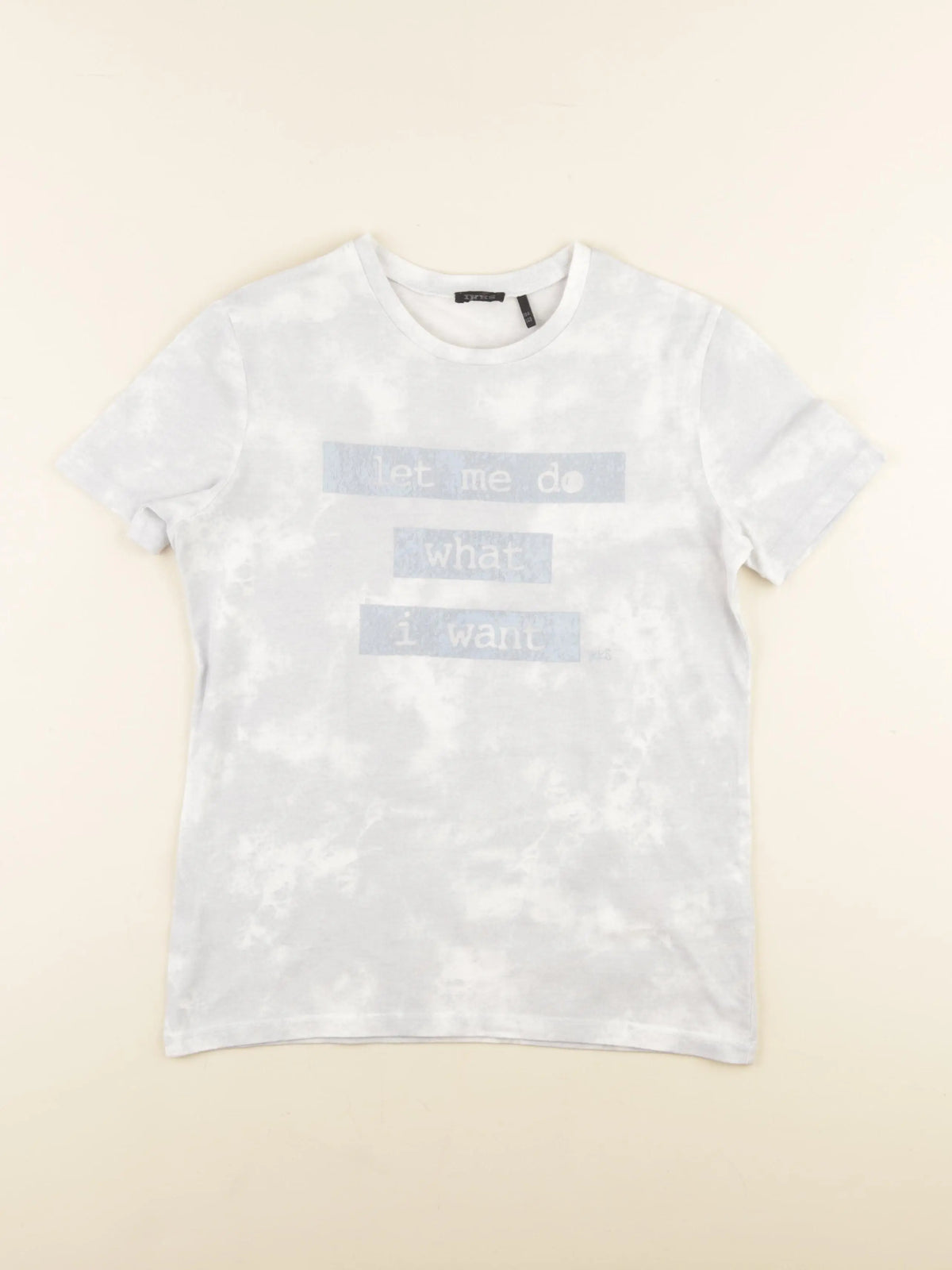 IKKS - tee-shirt blanc, bleu - 10 ans