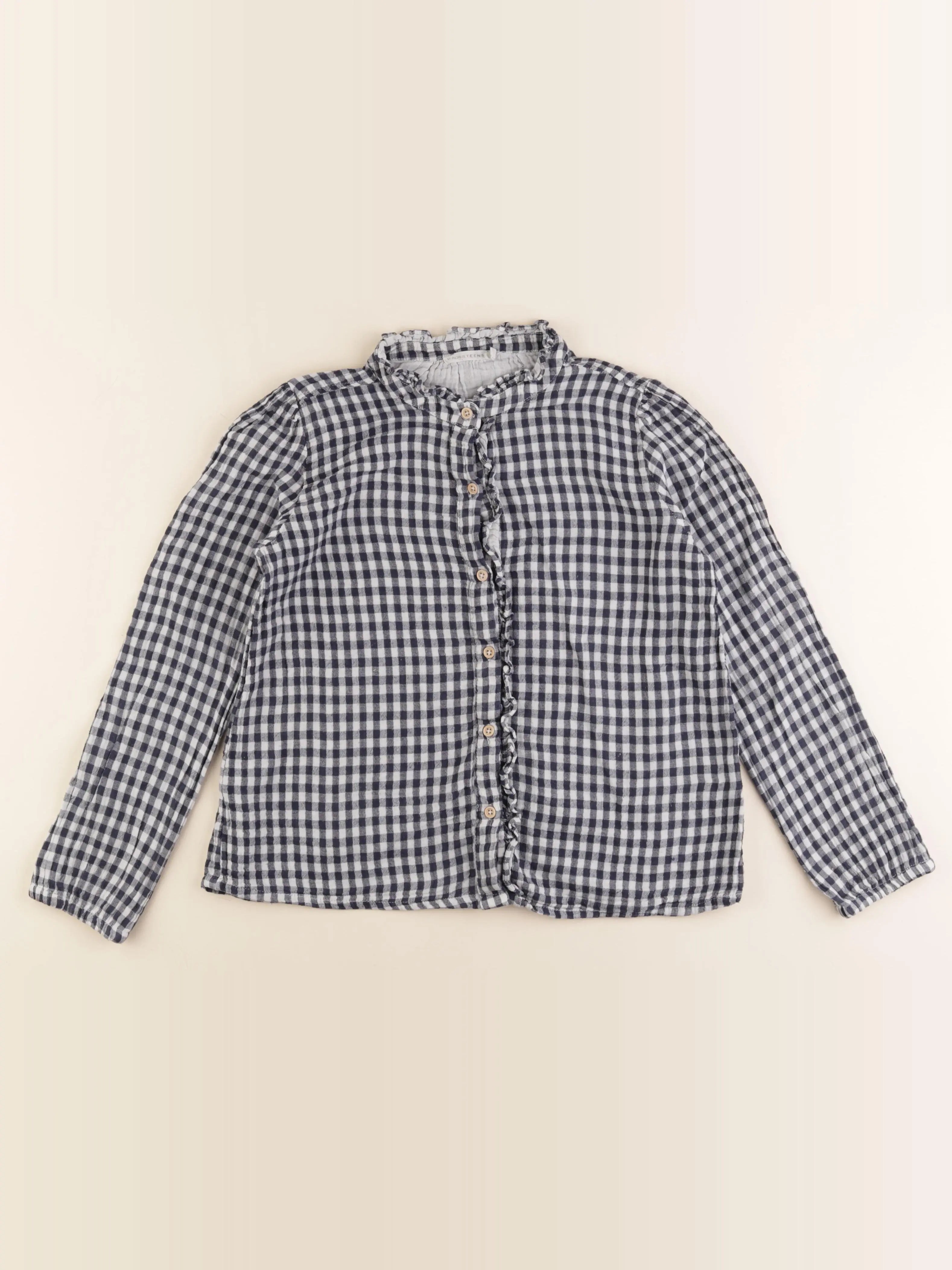 Monoprix - blouse bleu, blanc - 12 ans