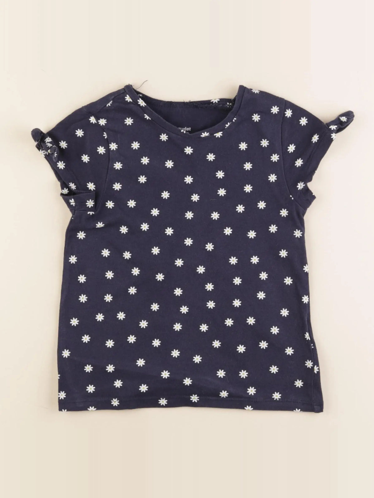 Vertbaudet - tee-shirt bleu, blanc - 5 ans
