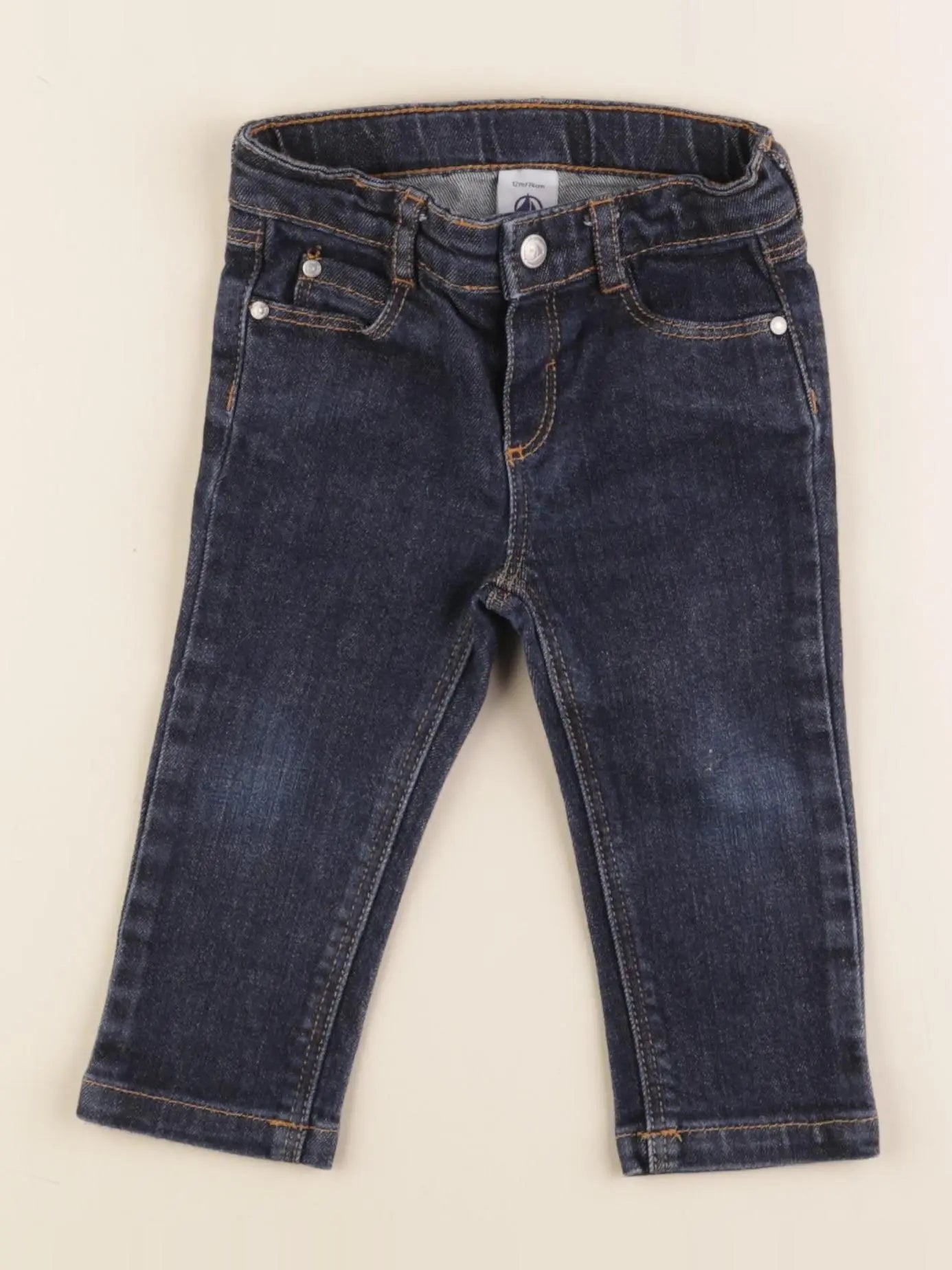 Petit Bateau - jean bleu - 12 mois