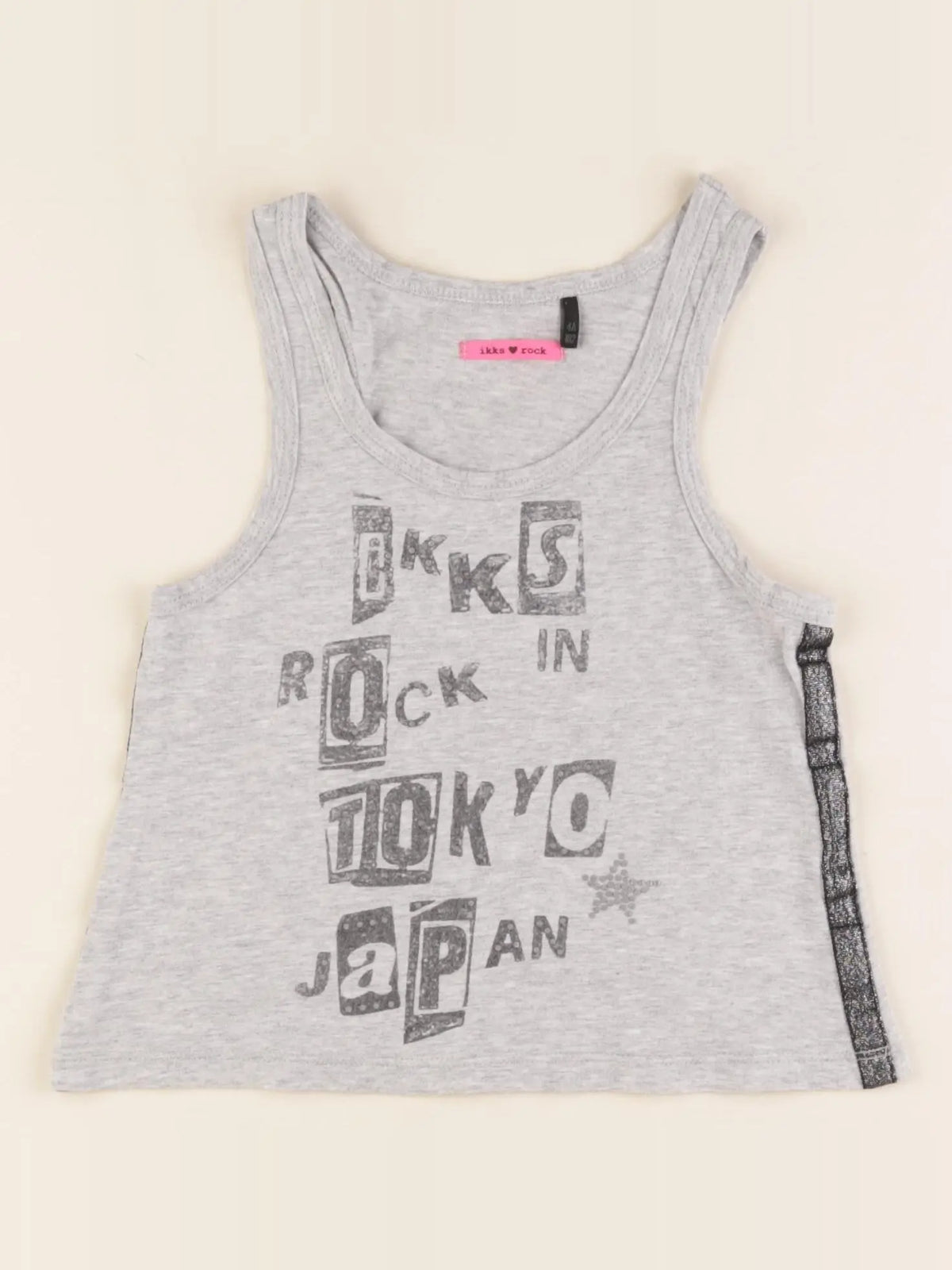 IKKS - débardeur gris - 4 ans