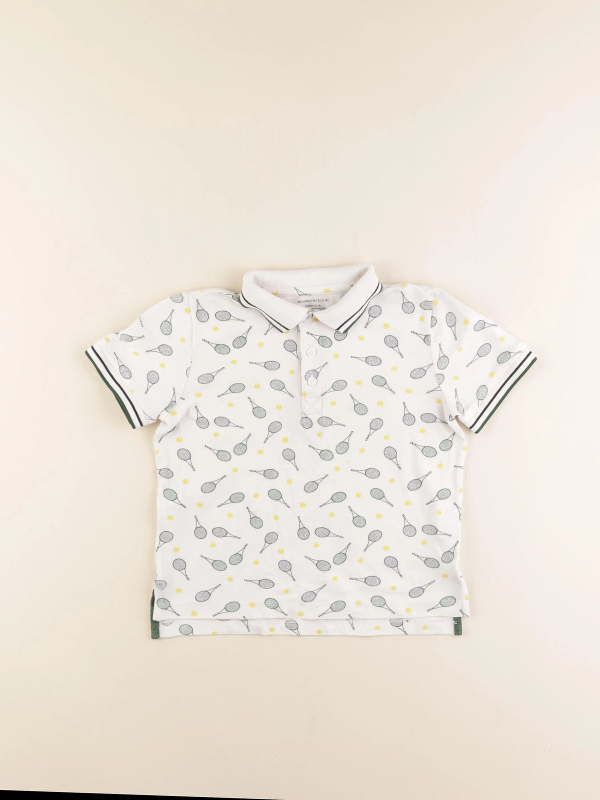 Monoprix - polo blanc - 6 ans