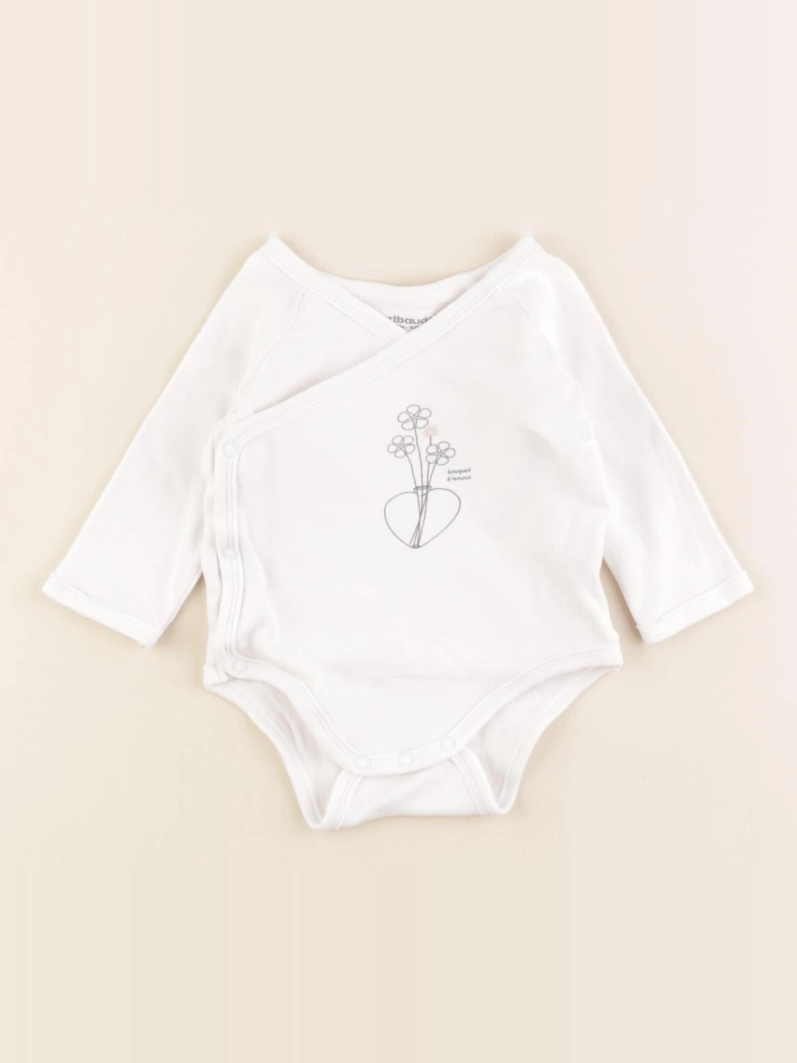 Vertbaudet - body blanc - 3 mois