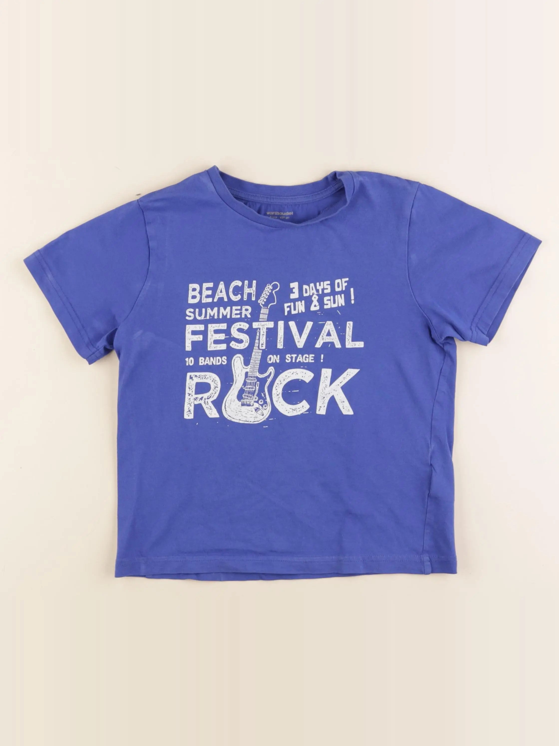 Vertbaudet - tee-shirt bleu - 8 ans