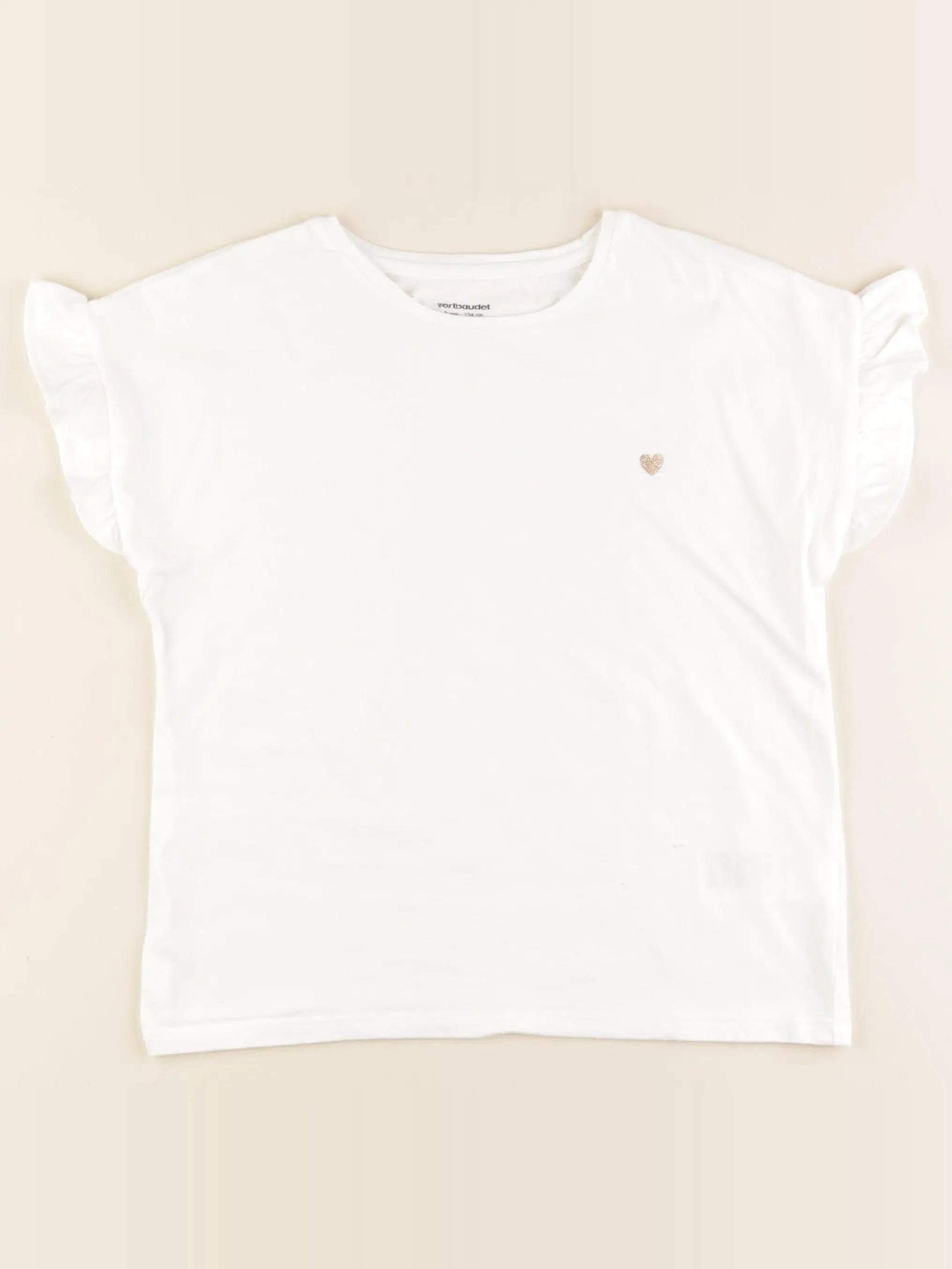 Vertbaudet - tee-shirt blanc - 9 ans