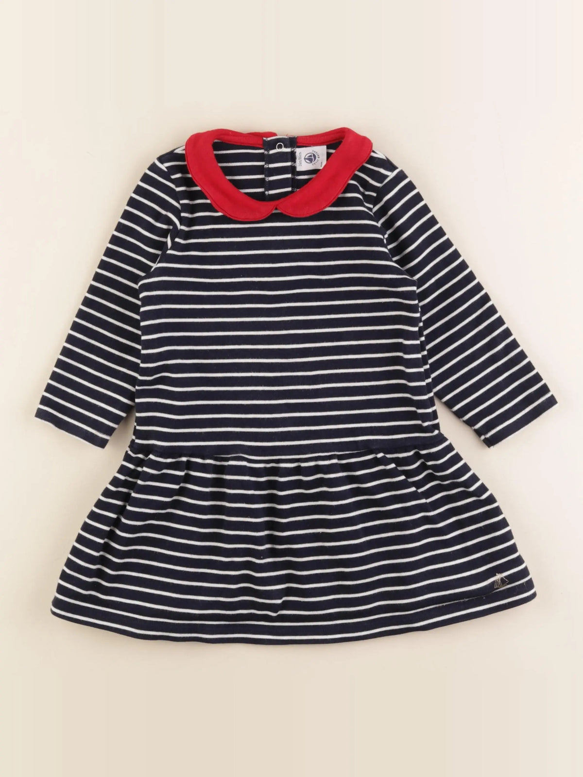 Petit Bateau - robe bleu - 24 mois