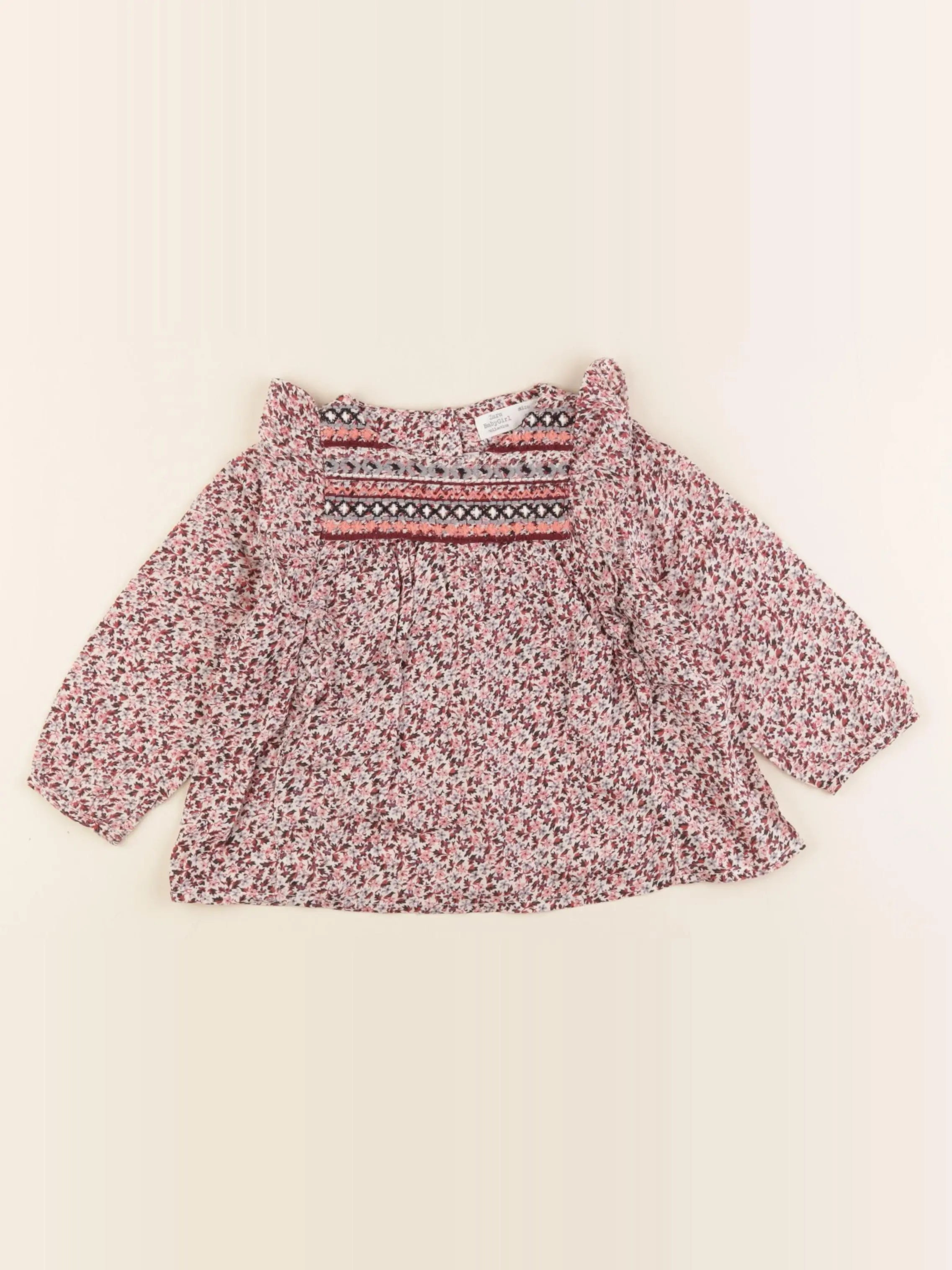Zara - blouse multicolore - 9/12 mois
