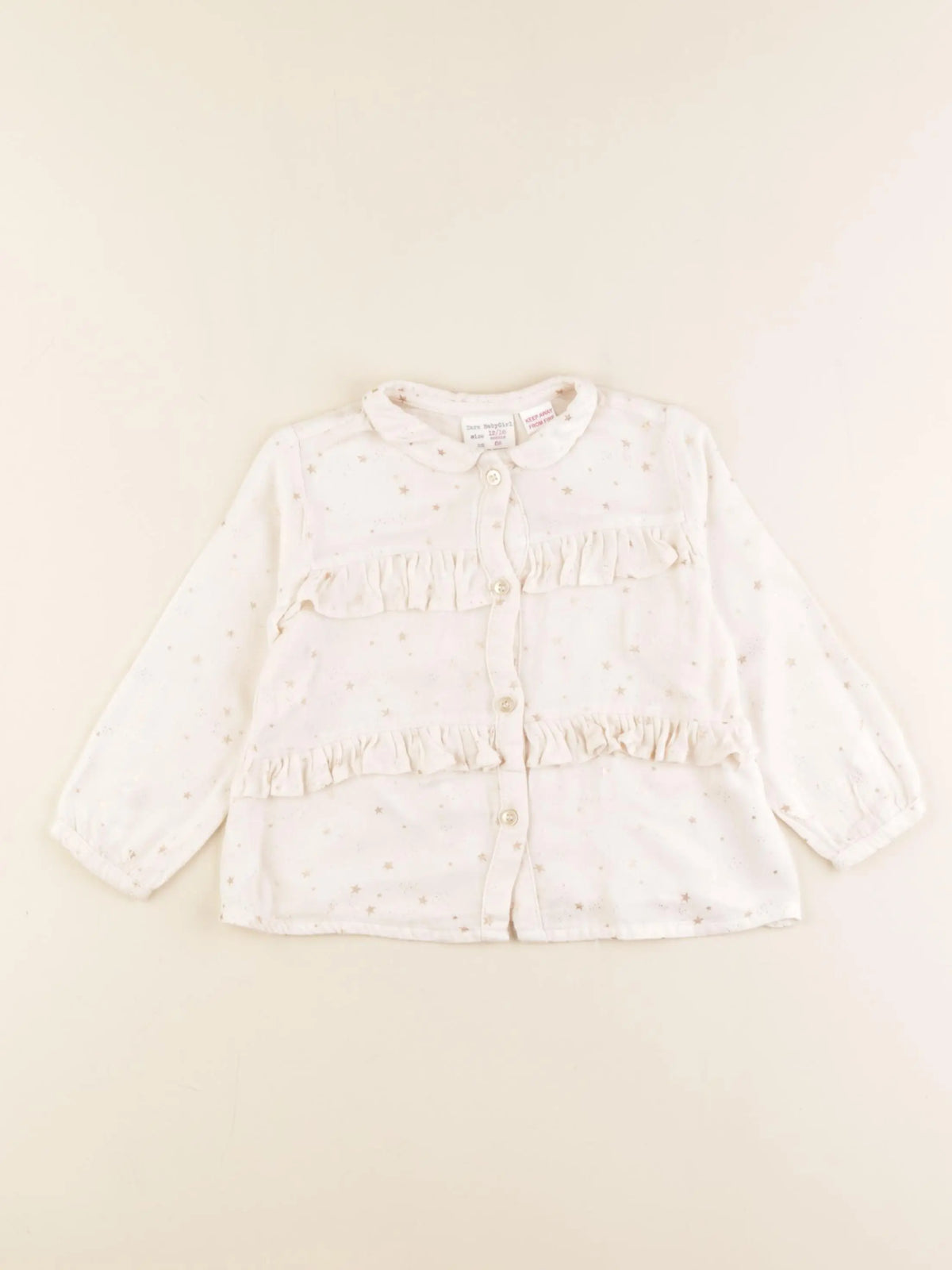 Zara - chemise beige - 12/18 mois