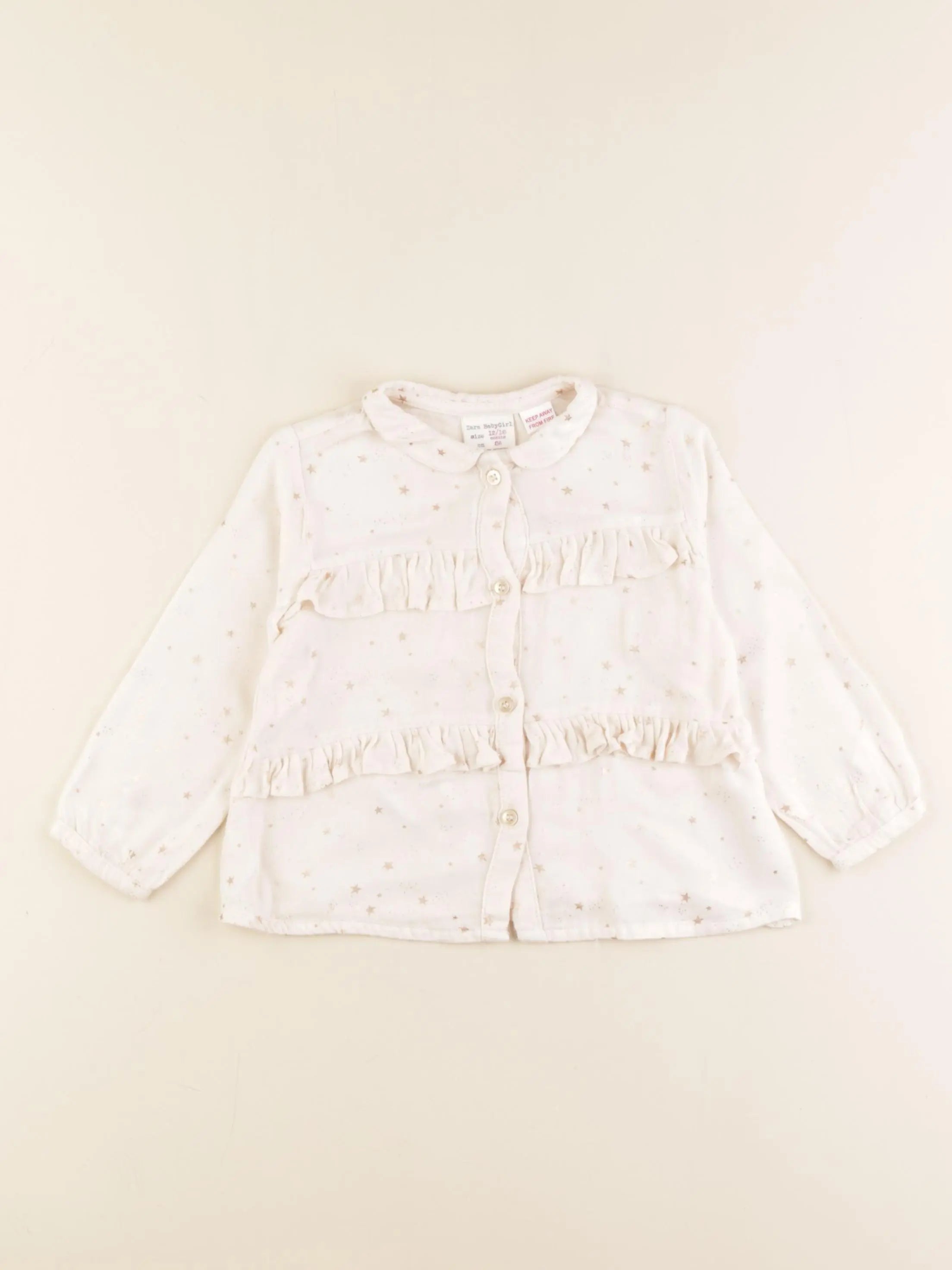 Zara - chemise beige - 12/18 mois