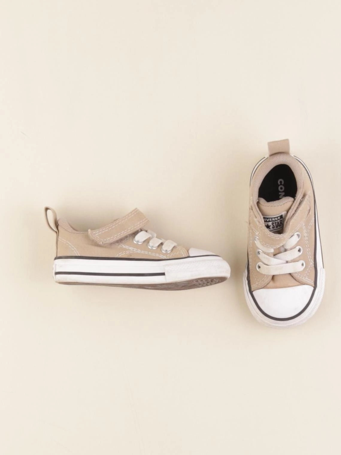 Converse - tennis à scratch/ lacets beige - pointure 21