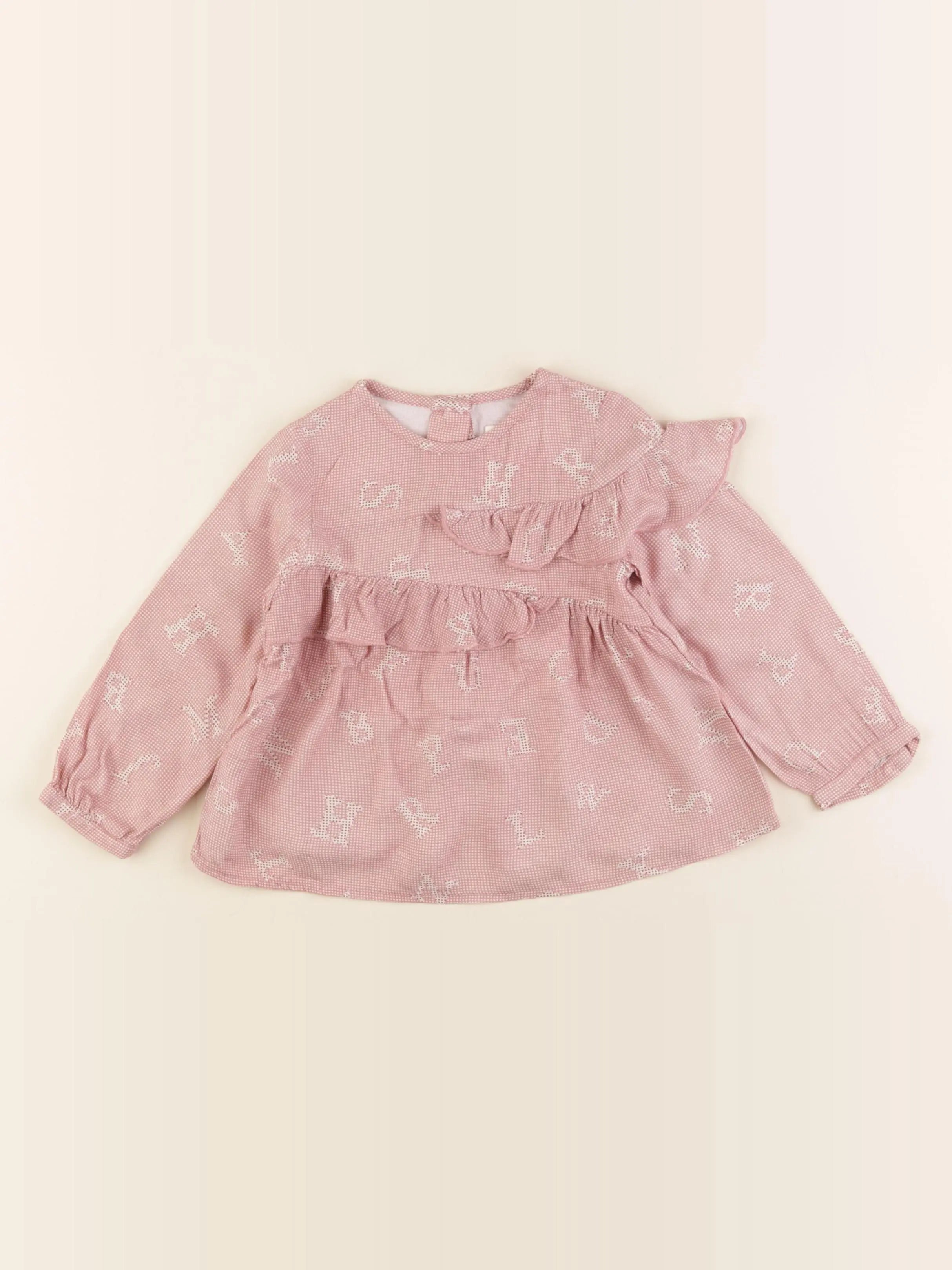 Zara - blouse rose - 12/18 mois
