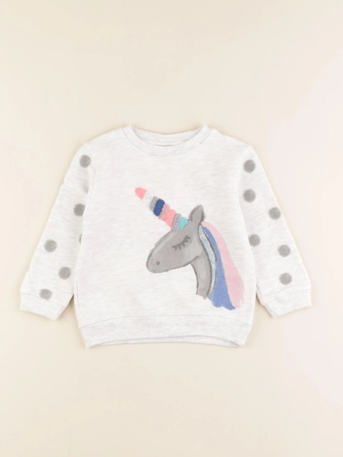 Zara - sweat gris - 9/12 mois